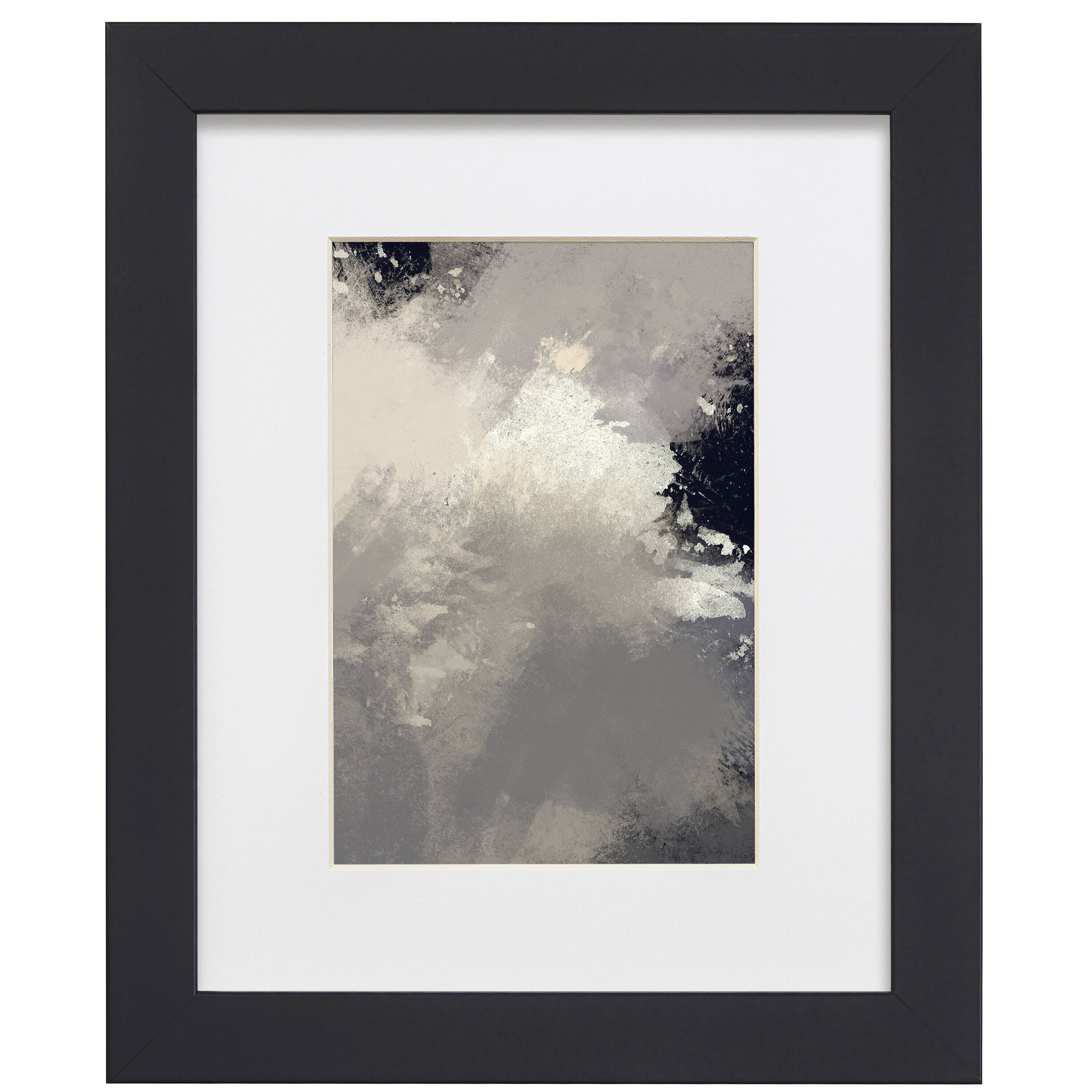 Craig Frames Essentials Modern Black Picture Frame with Mat