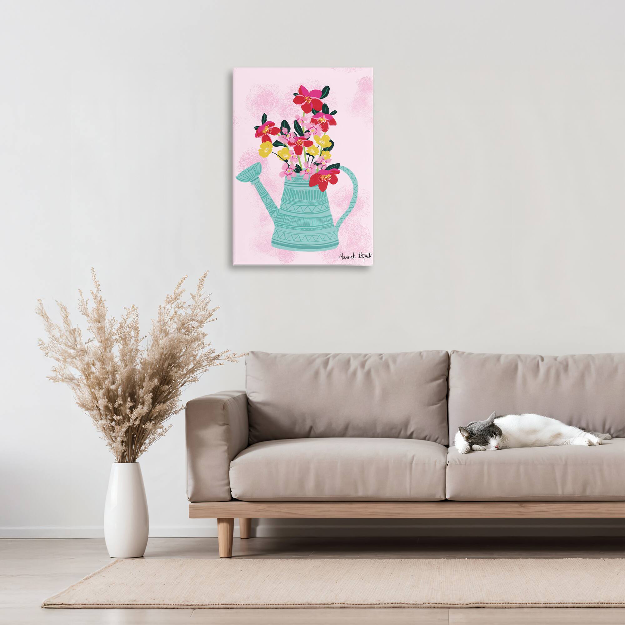 Stupell Industries Local Floral in Watering Can Canvas Wall Art