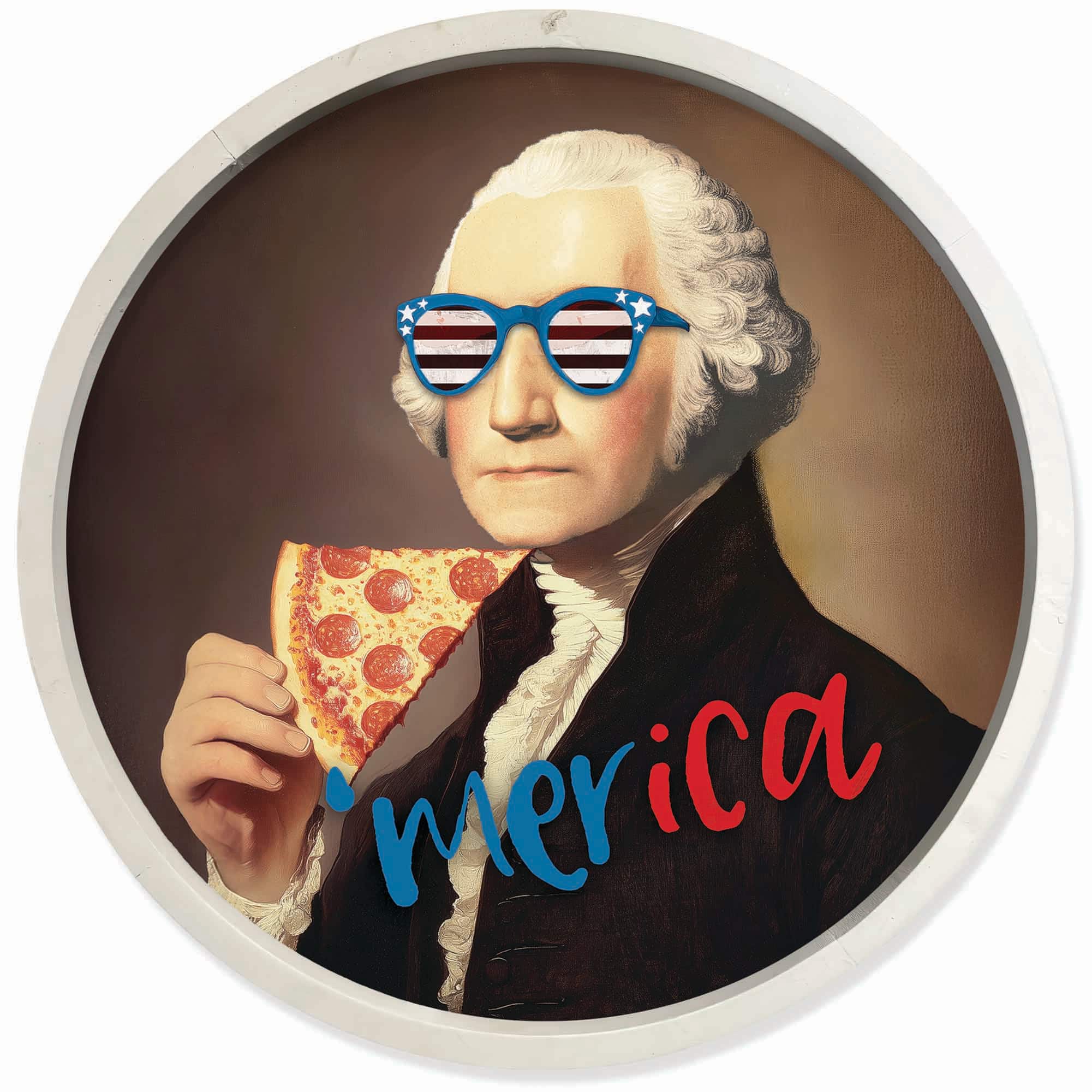 20" Round Pizza George Framed Print