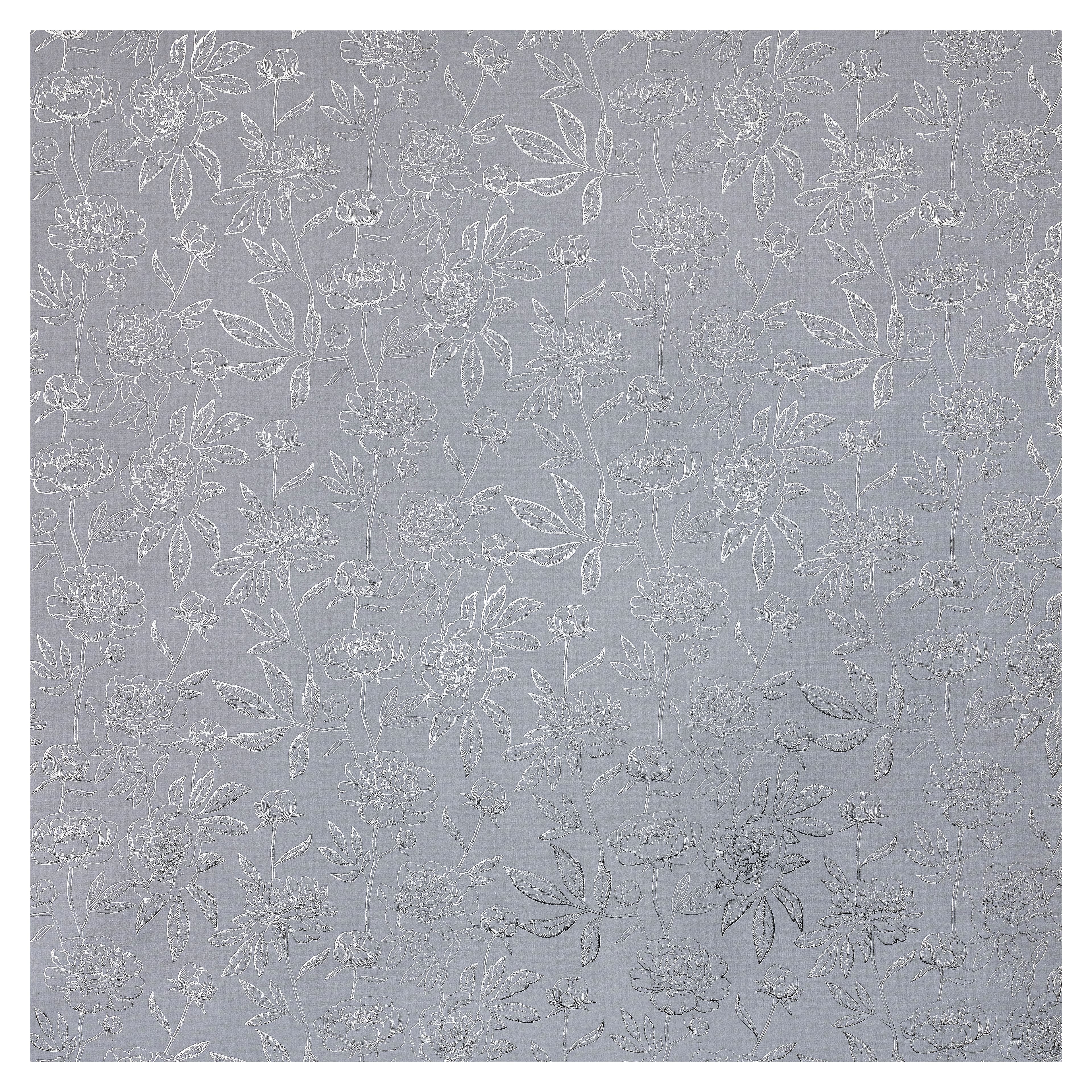 24 Pack: Gray Floral Paper by Recollections™, 12" x 12"