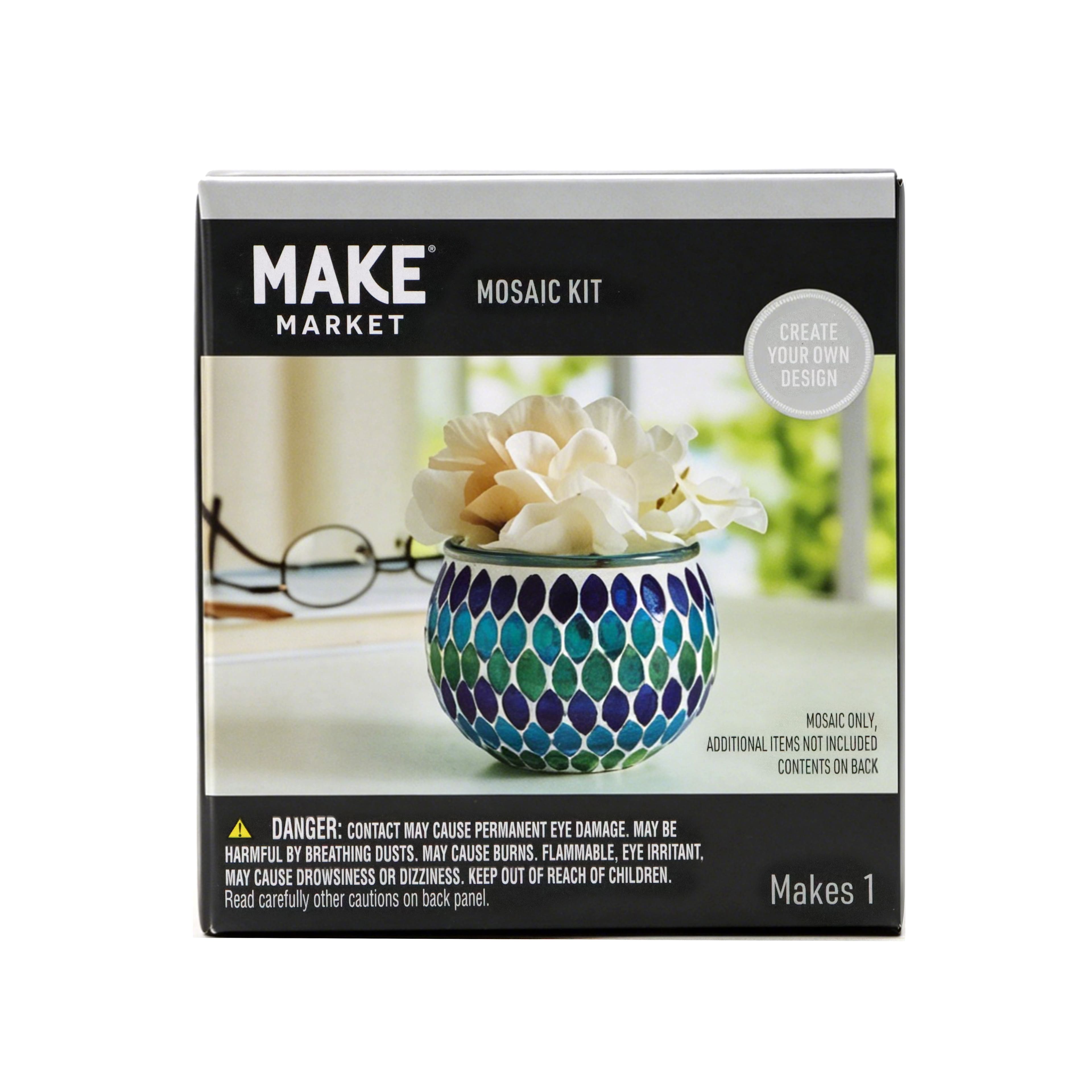 4" Blue & Green Vase Mosaic Kit by Make Market®