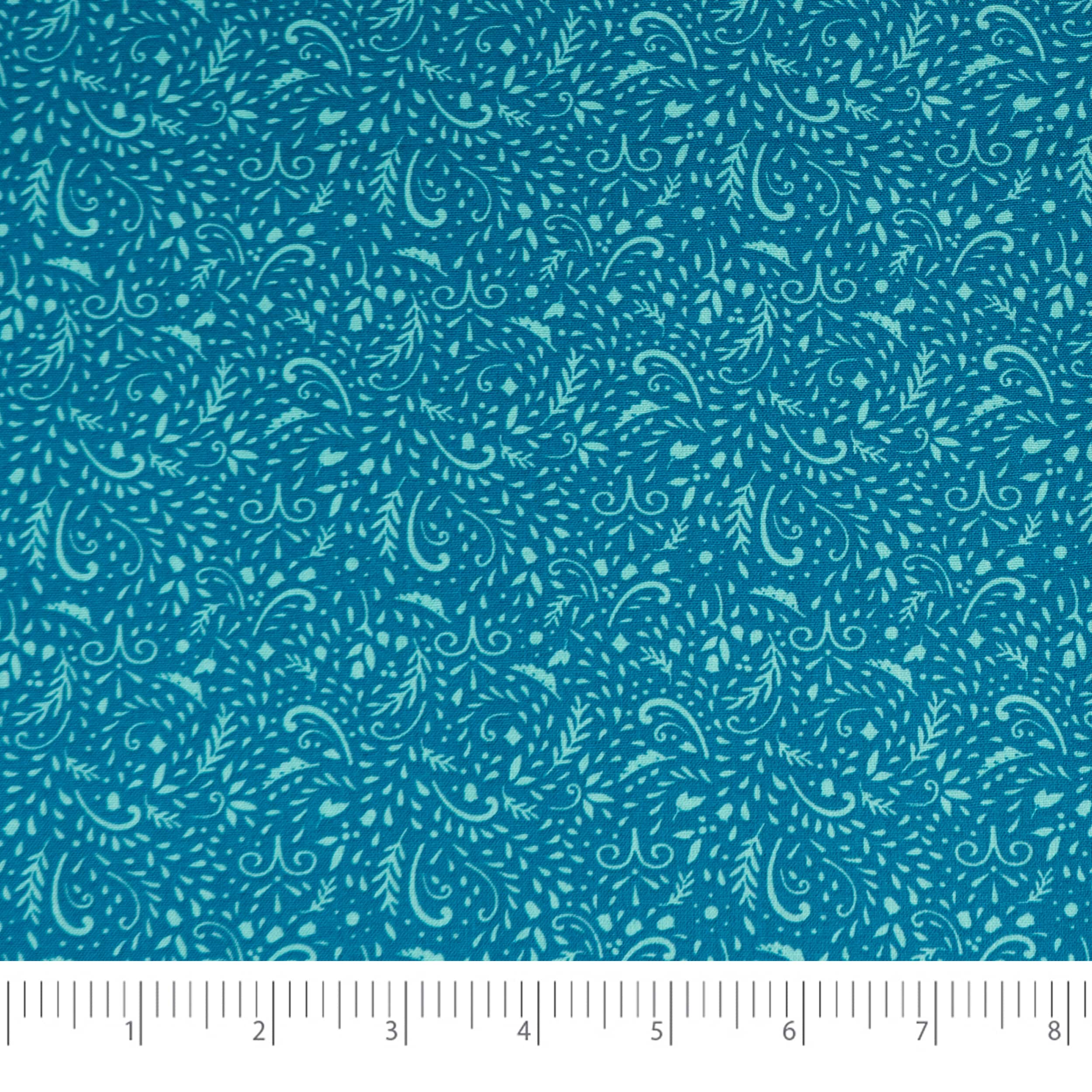 SINGER Christmas Burst Blue Cotton Print Fabric