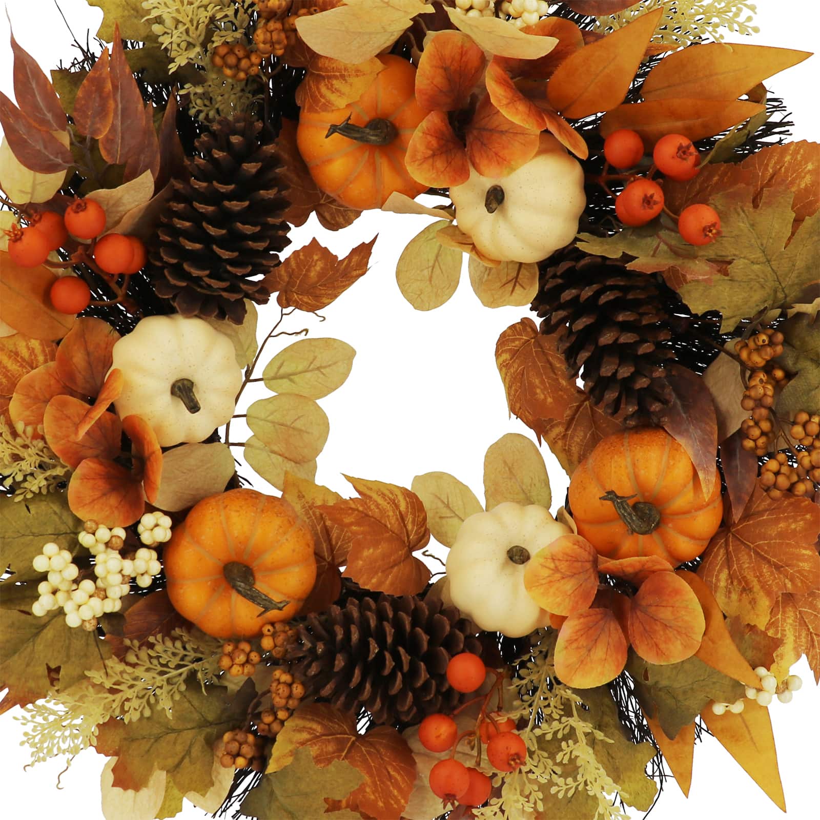 26" Pumpkins & Pinecones Wreath by Ashland®