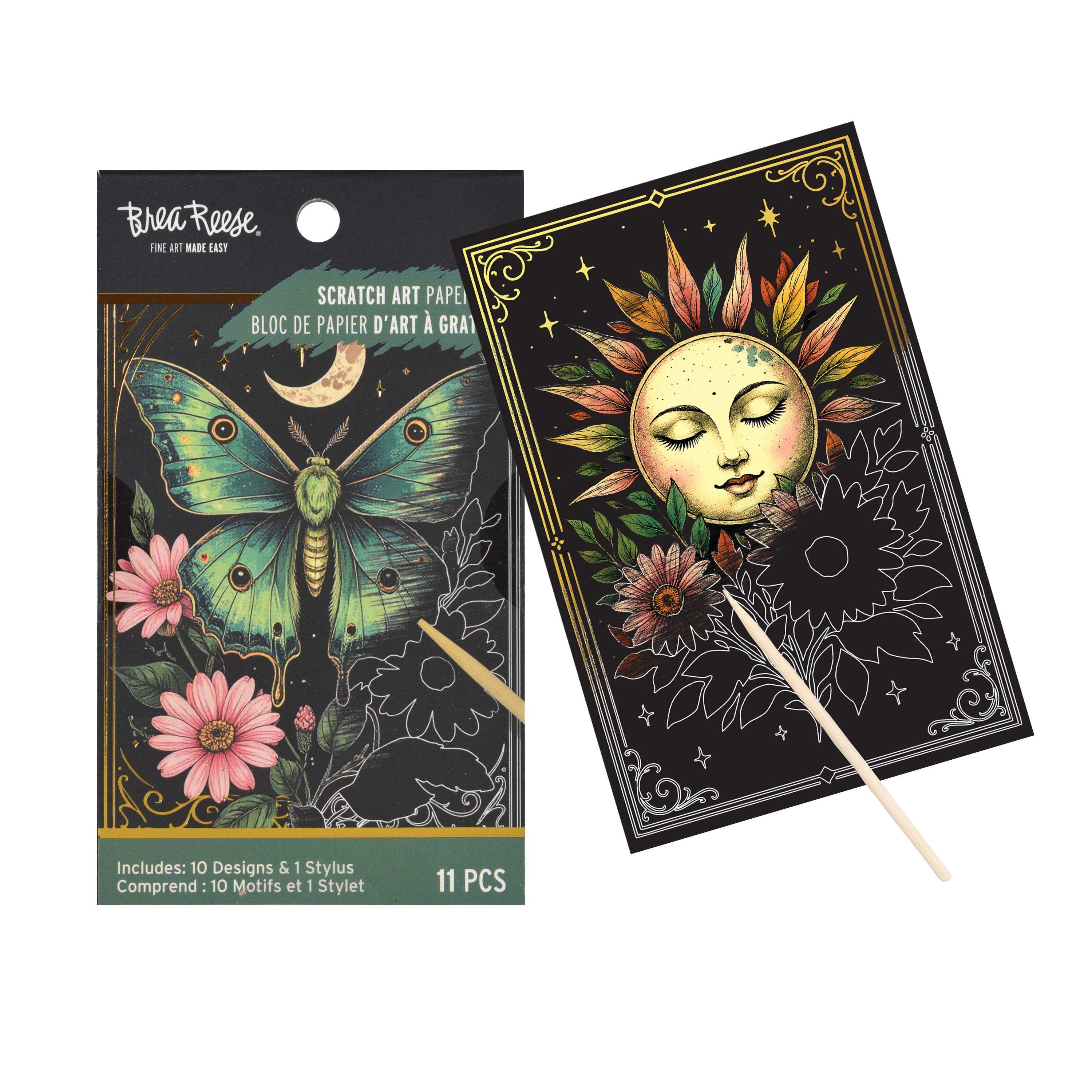 Brea Reese® Mini Moonlit Field Scratch Art Paper Pad