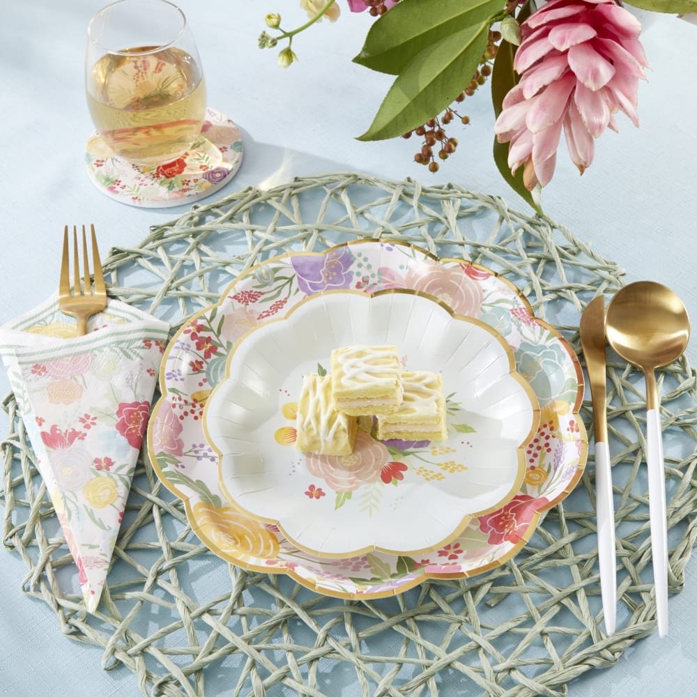 Kate Aspen® 9'' Garden Blooms Premium Paper Plates, 16ct.