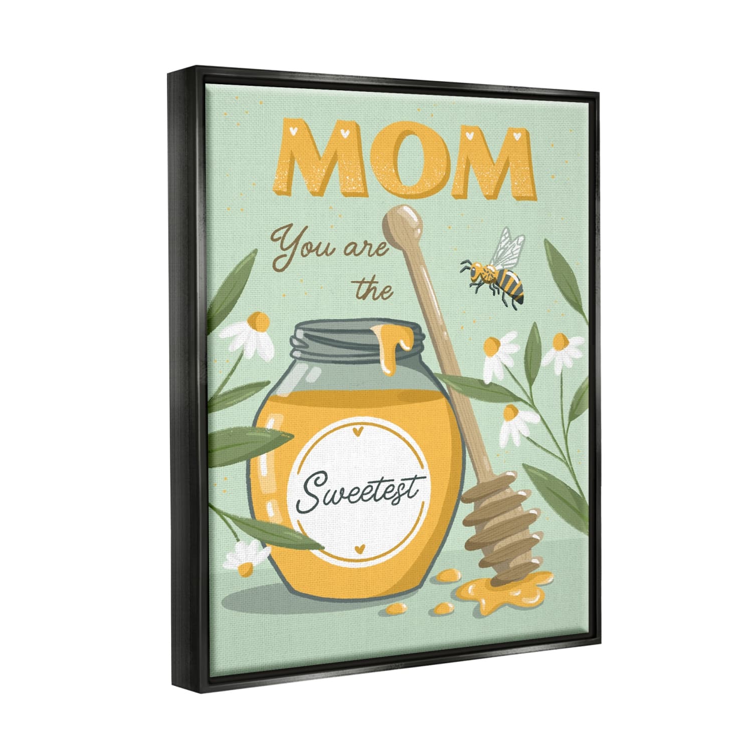 Stupell Industries Mom You Are The Sweetest Honey Jar Floater Framed Art