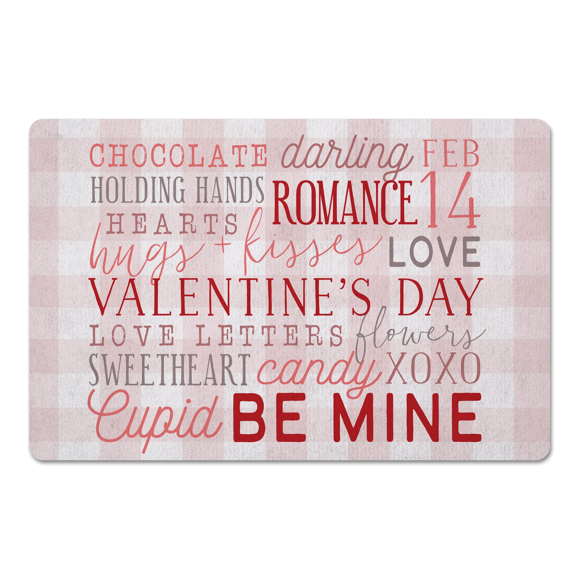 Valentine's Day Words Floor Mat