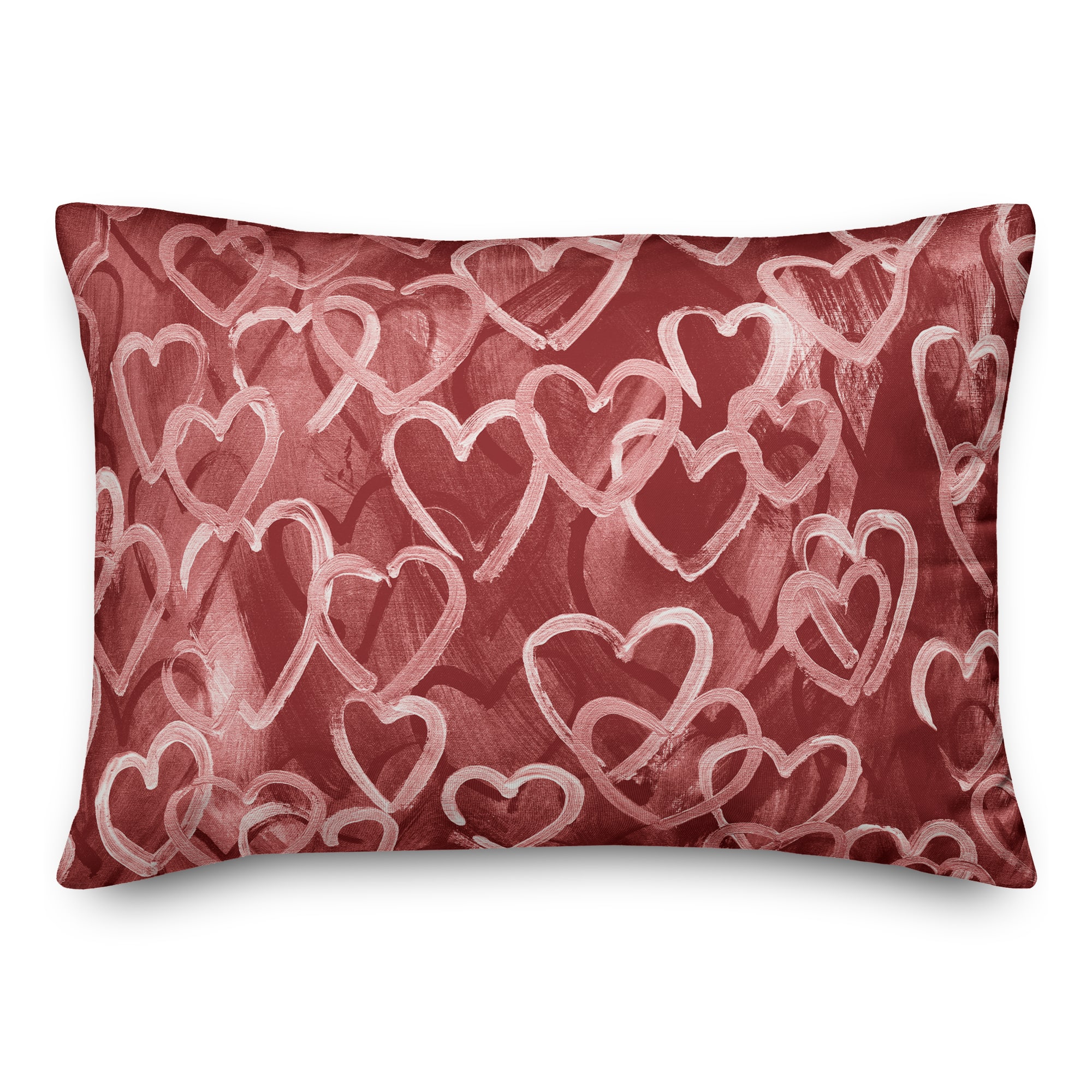 Painterly Hearts 20" x 14" Indoor / Outdoor Pillow