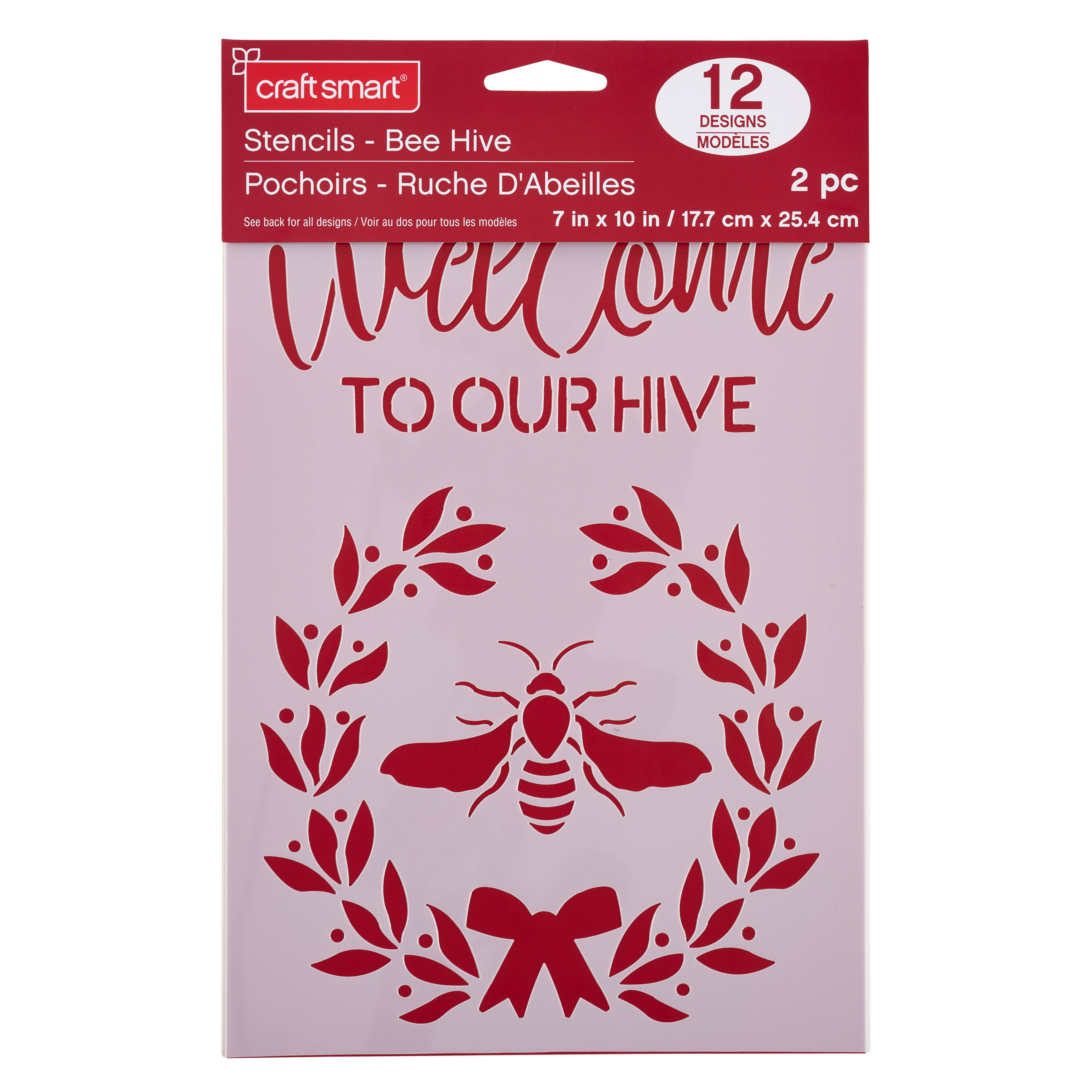 Welcome to Our Hive Stencils, 7" x 10" by Craft Smart®