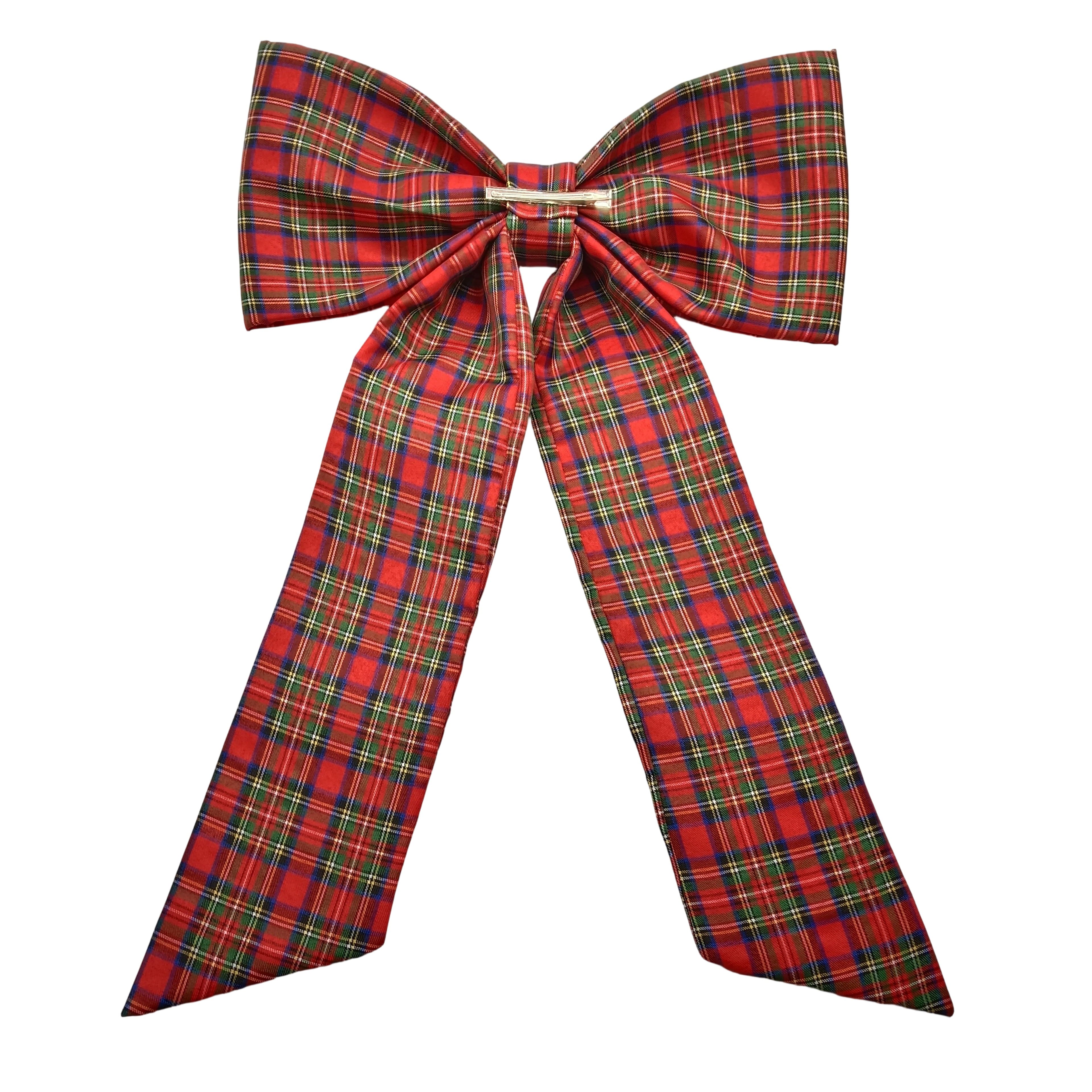 Large Red Tartan Puffy Bow by Celebrate It®