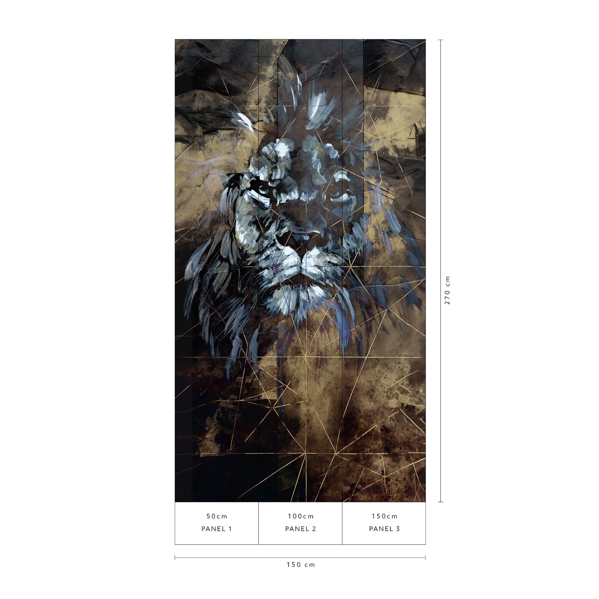 Designs Direct Roar Wallpaper Gold Wall Mural