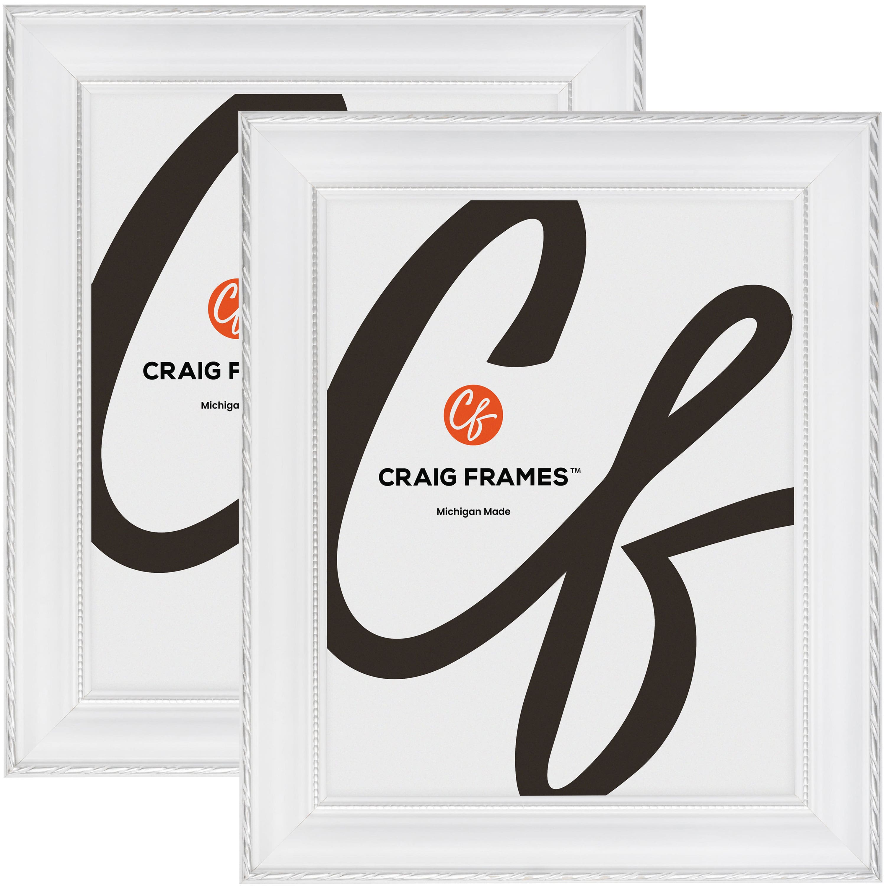 2 Pack: Craig Frames Victoria White & Silver Picture Frame
