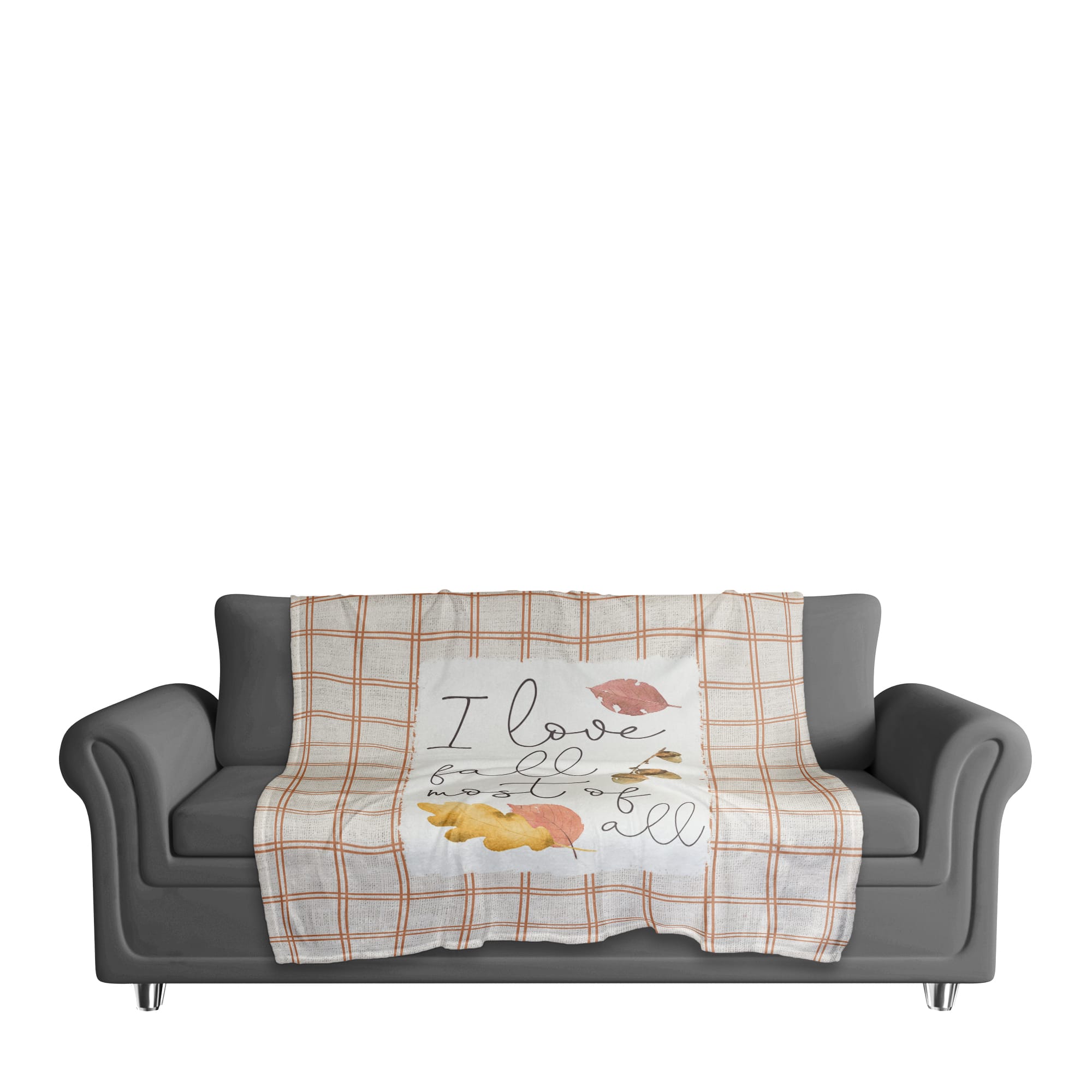 I Love Fall  Coral Fleece Throw
