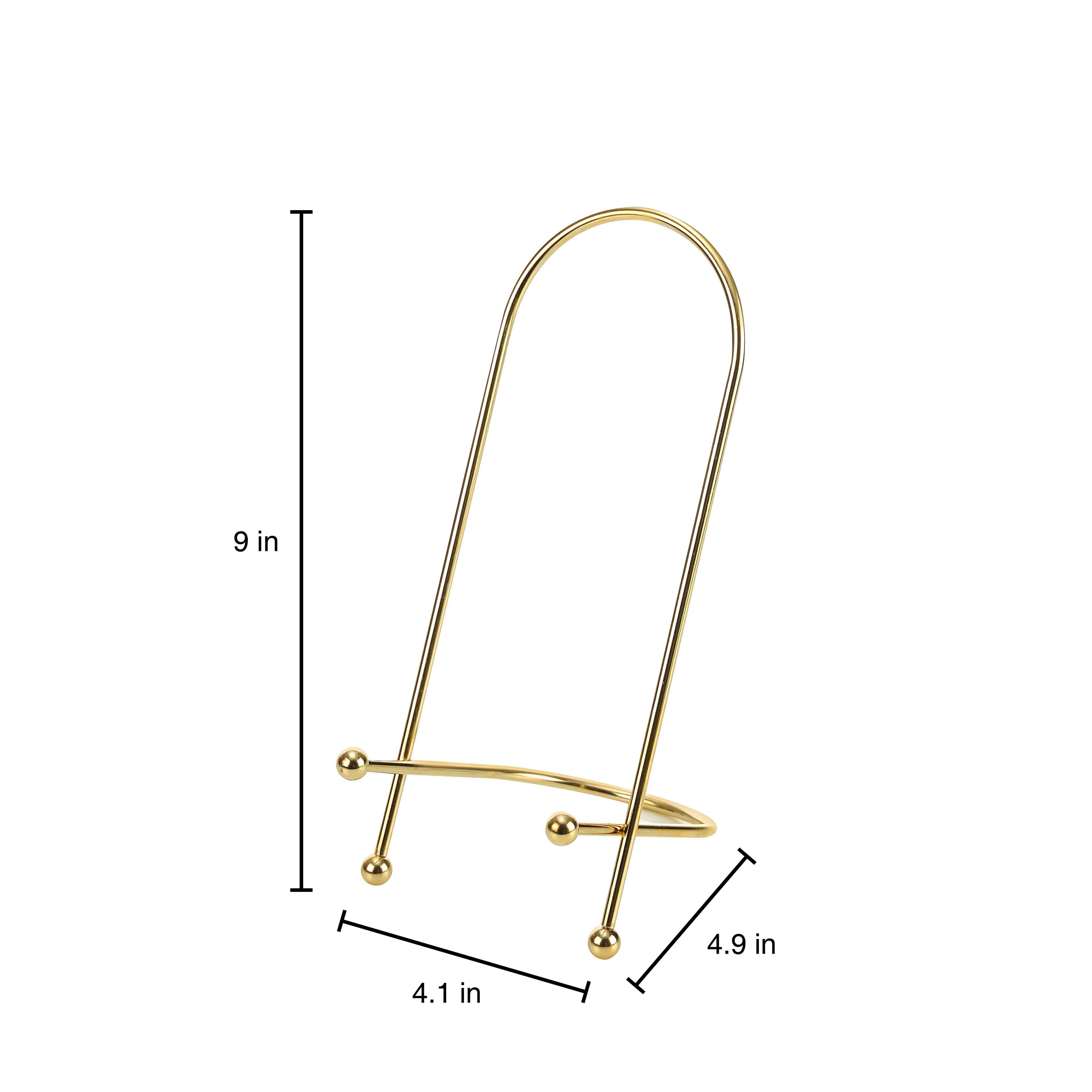 6 Pack: 9" Golden Curved Wire Photo Easel by Studio Décor®
