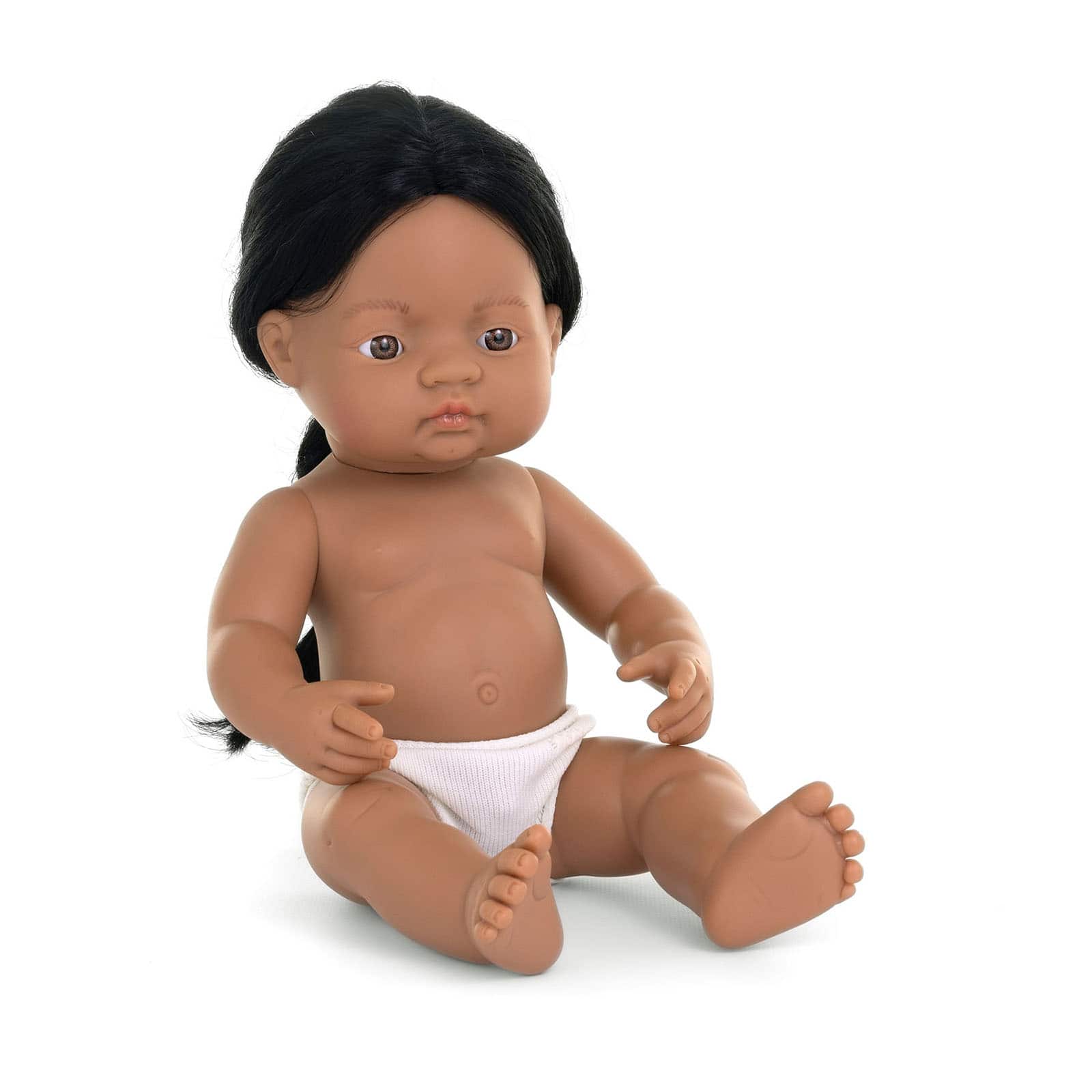 15" Miniland Anatomically Correct Native American Baby Boy Doll