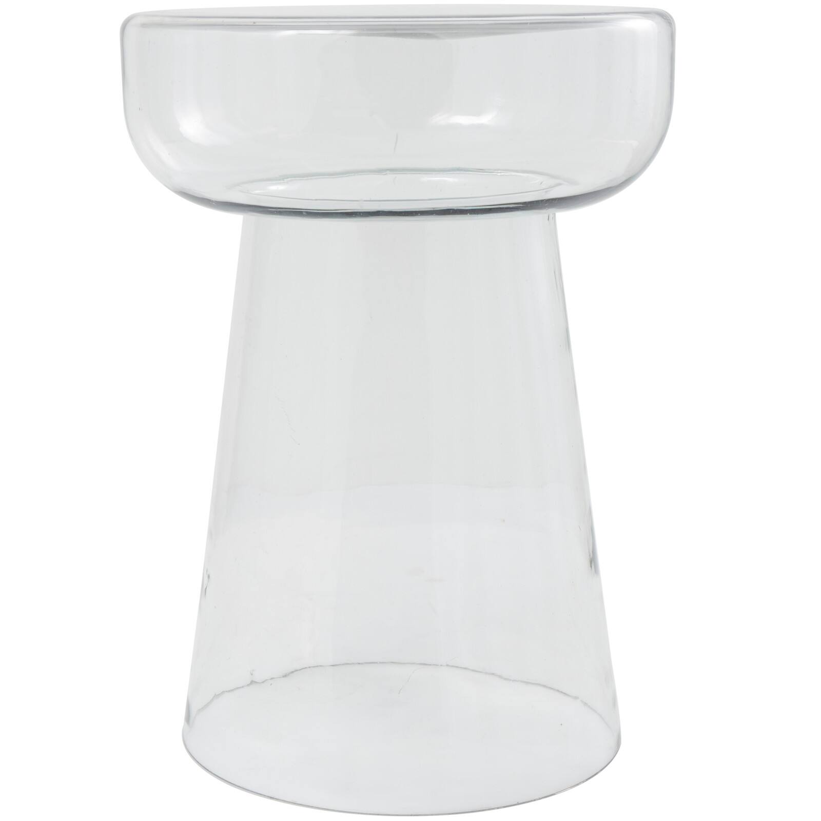 20" Glass Modern Side End Accent Table