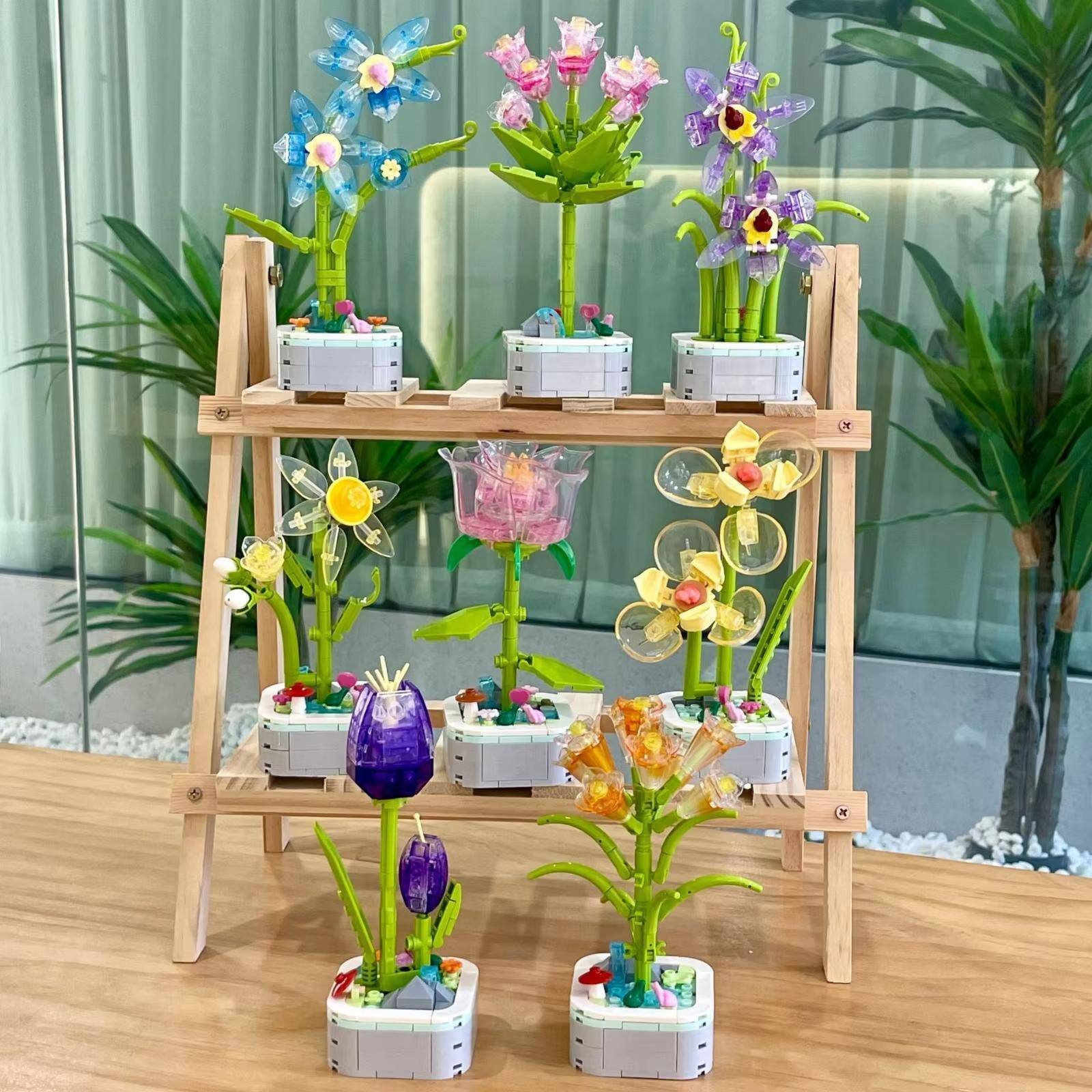 Lotus Petal Orchid Building Brick Potted Flower
