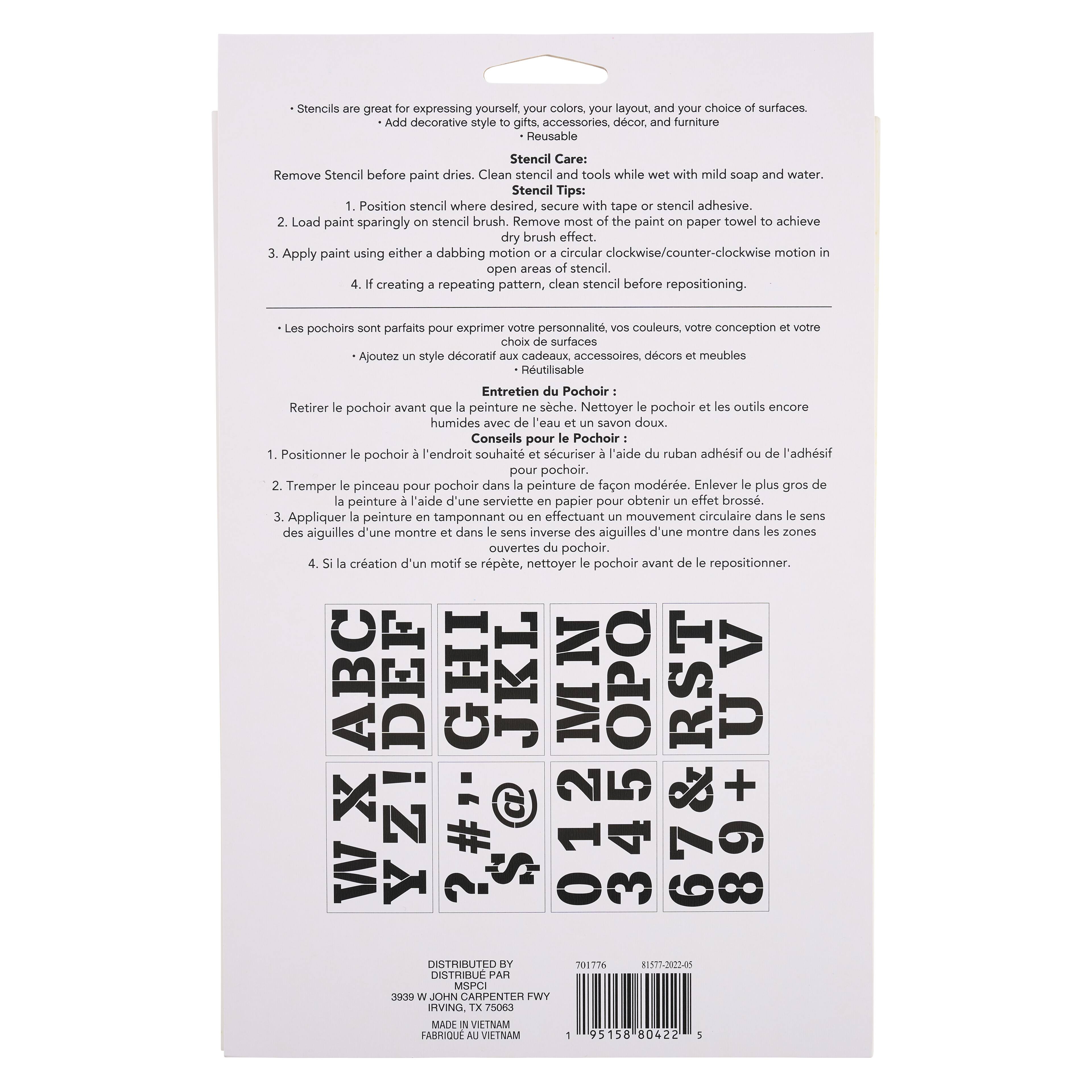 6 Pack: Alphabet Block Caps Stencils, 7" x 10" by Craft Smart®