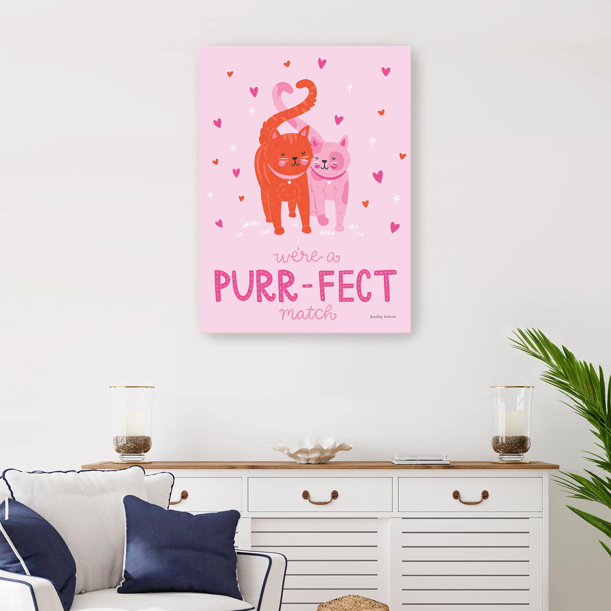 Purrfect Match II Canvas Giclée Art