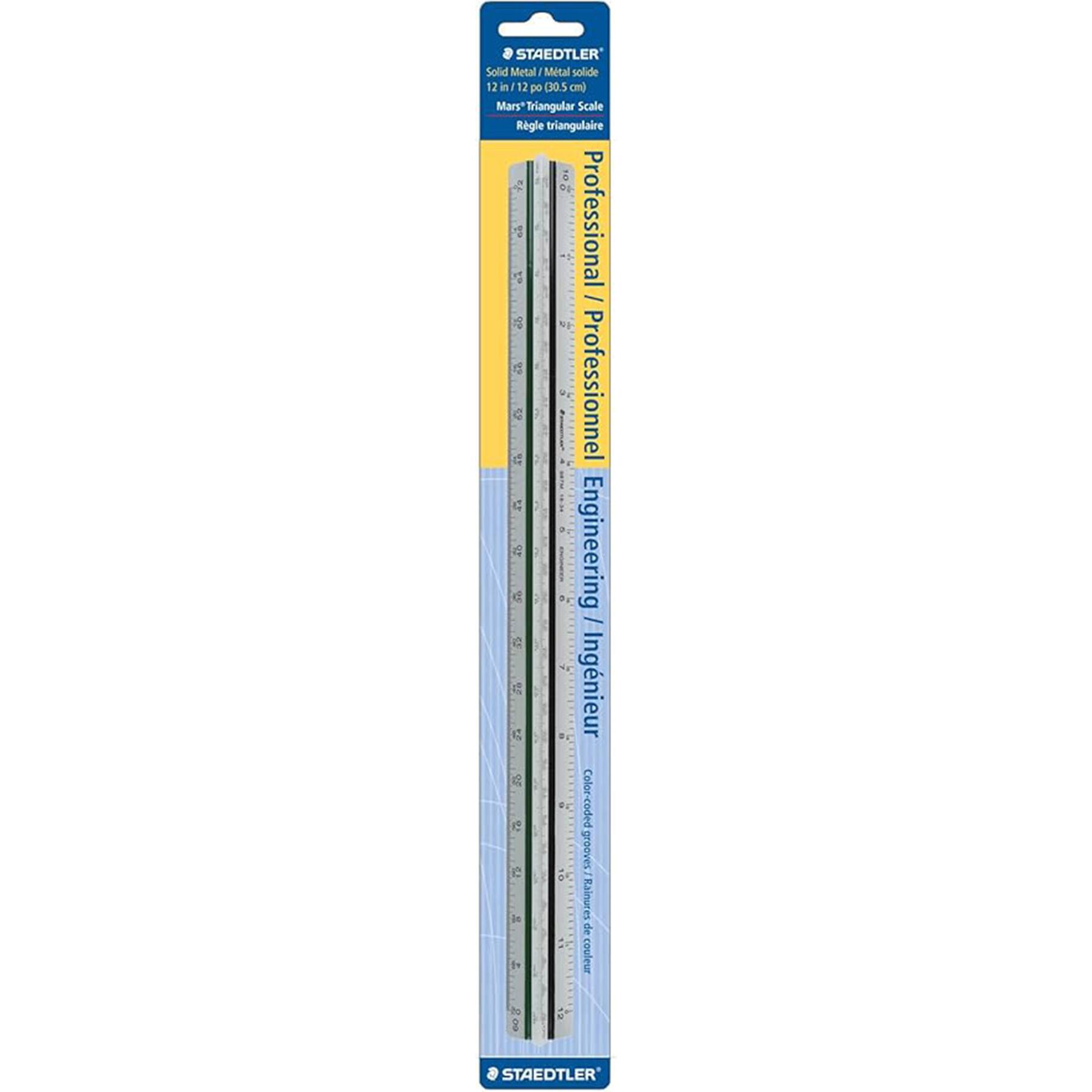 STAEDTLER® 12" Metal Professional Engineering Triangular Scale Ruler