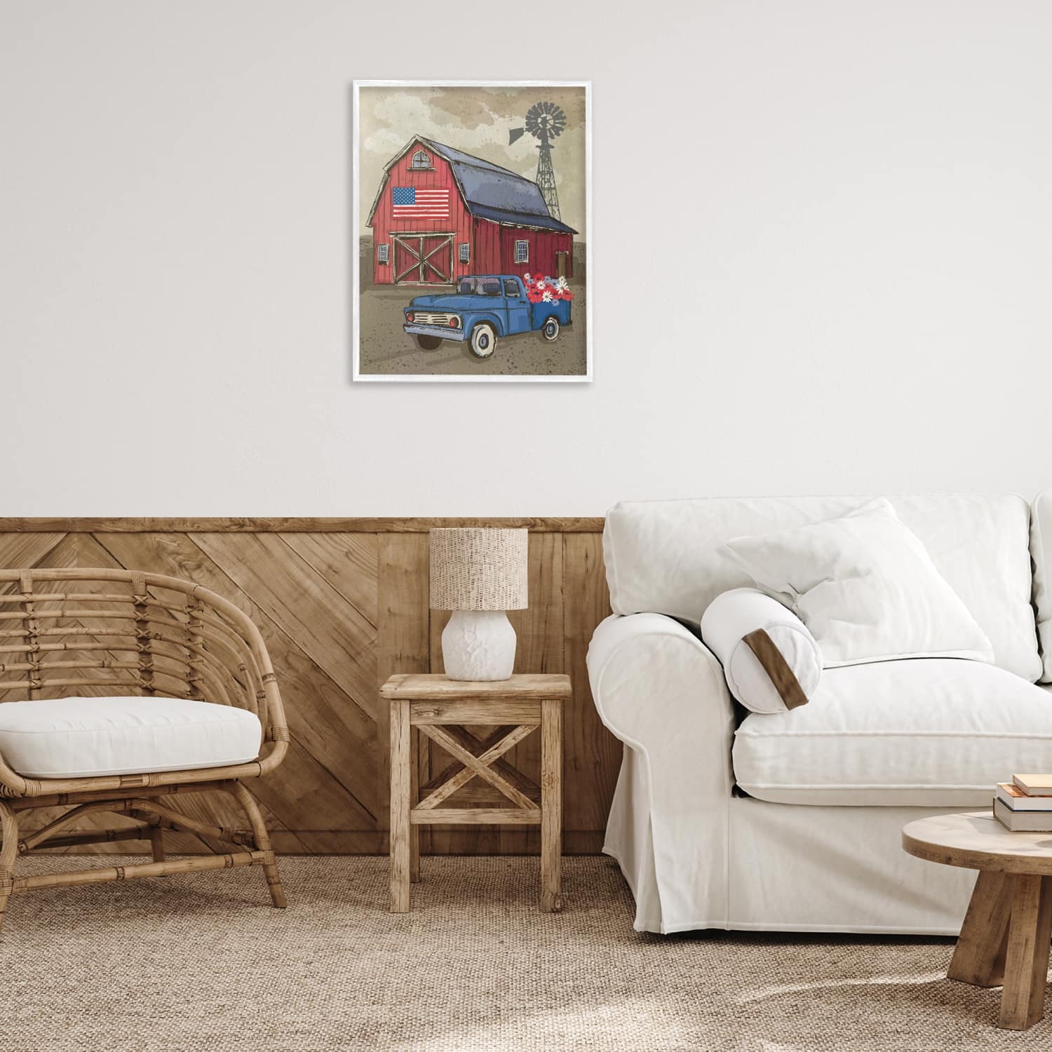 Stupell Industries Vintage Americana Barn Framed Giclee Art