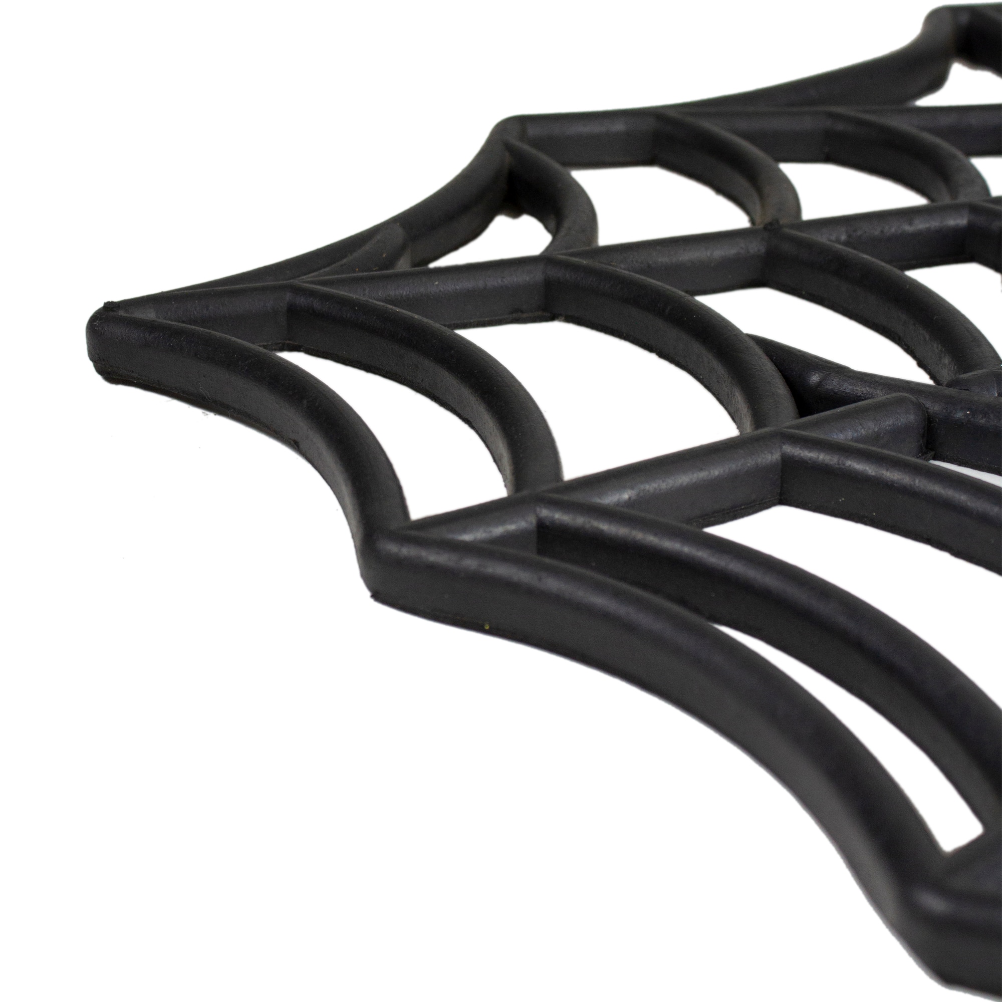 Black Spider Web Rectangular Halloween Doormat