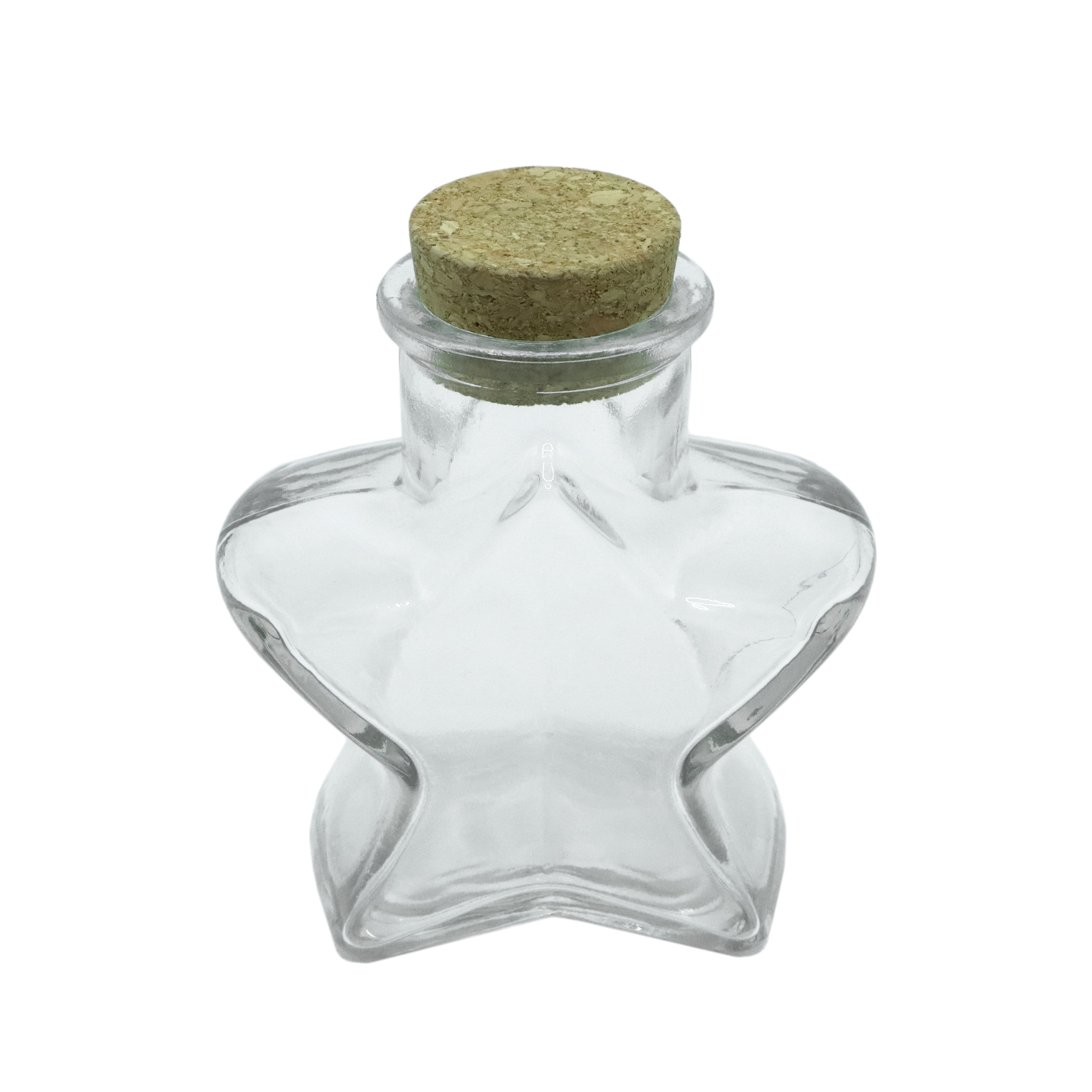 16 Pack: 5oz. Clear Glass Star Bottle with Cork by Ashland®