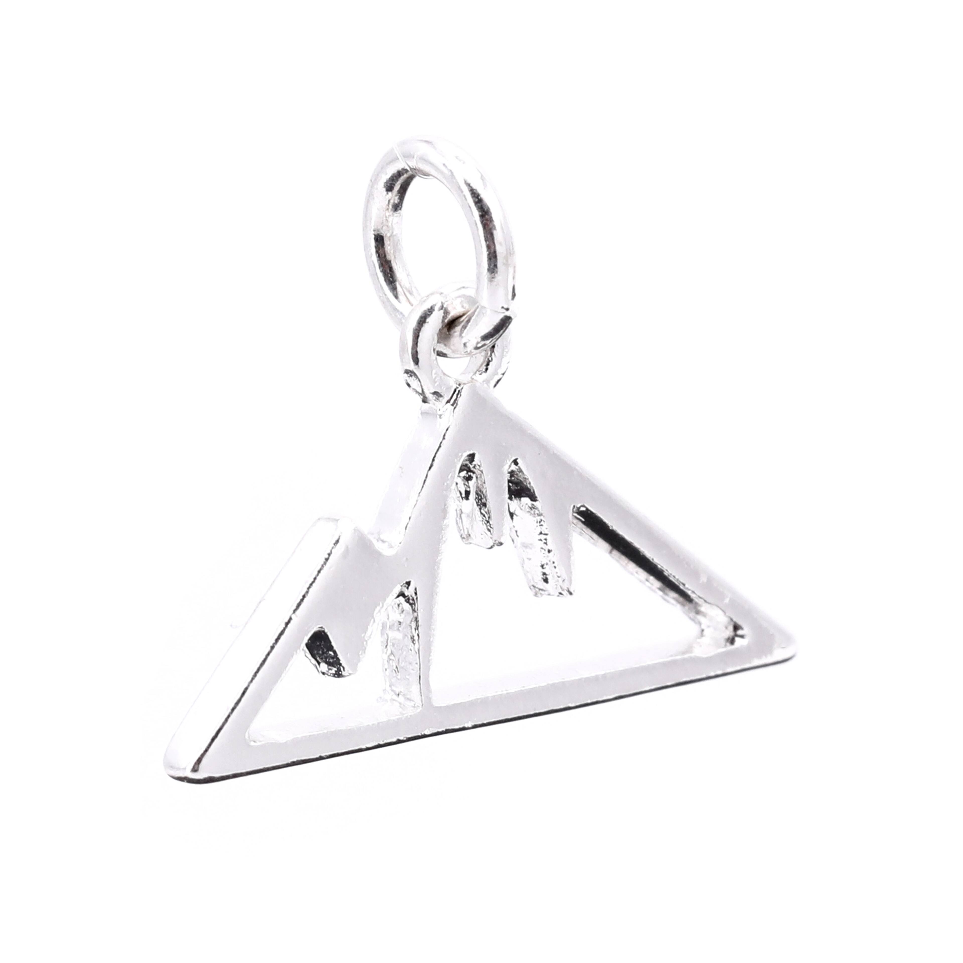 Silver Plated Mountain Charm by Bead Landing™