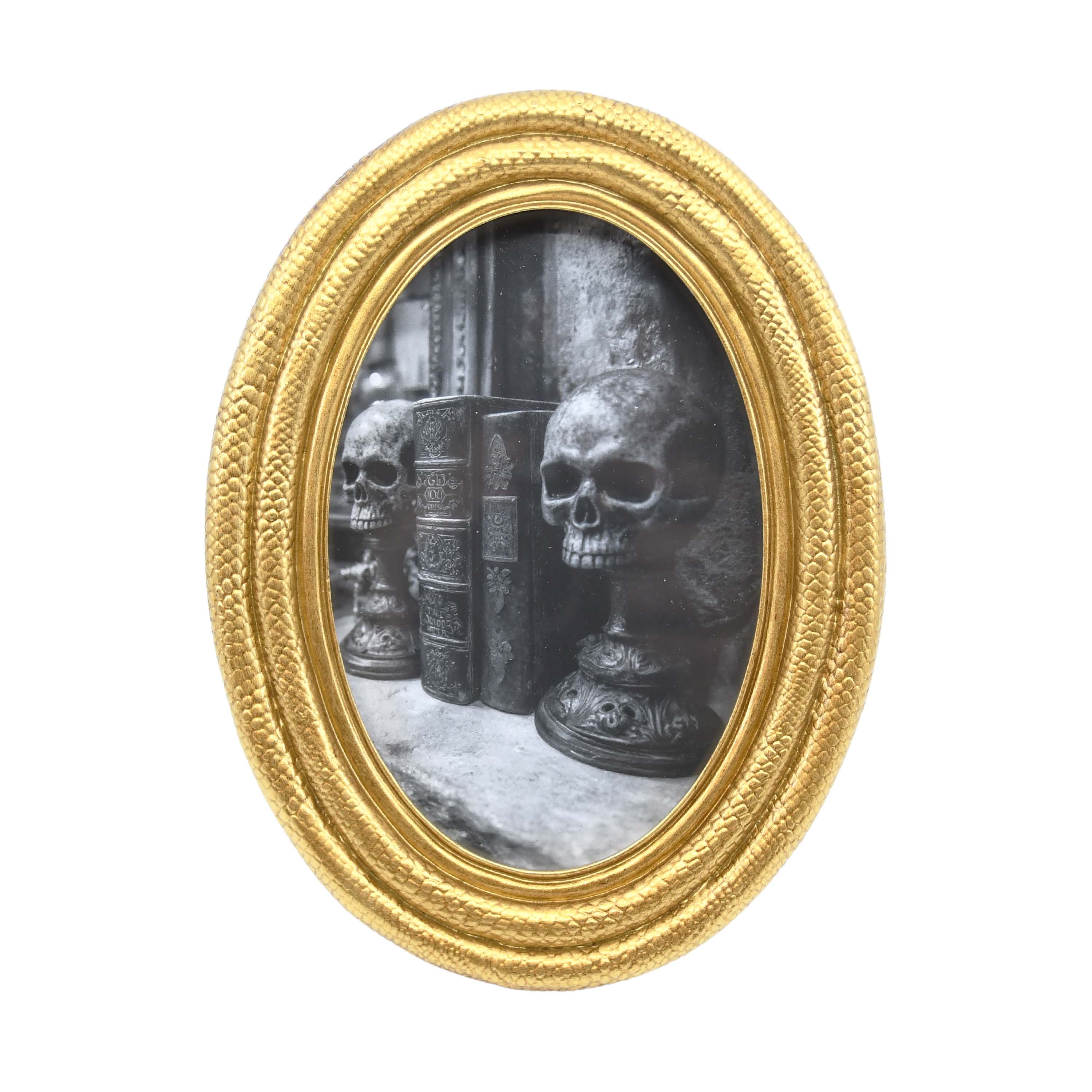 4" x 6" Gold Snake Print Oval Tabletop Frame by Ashland®