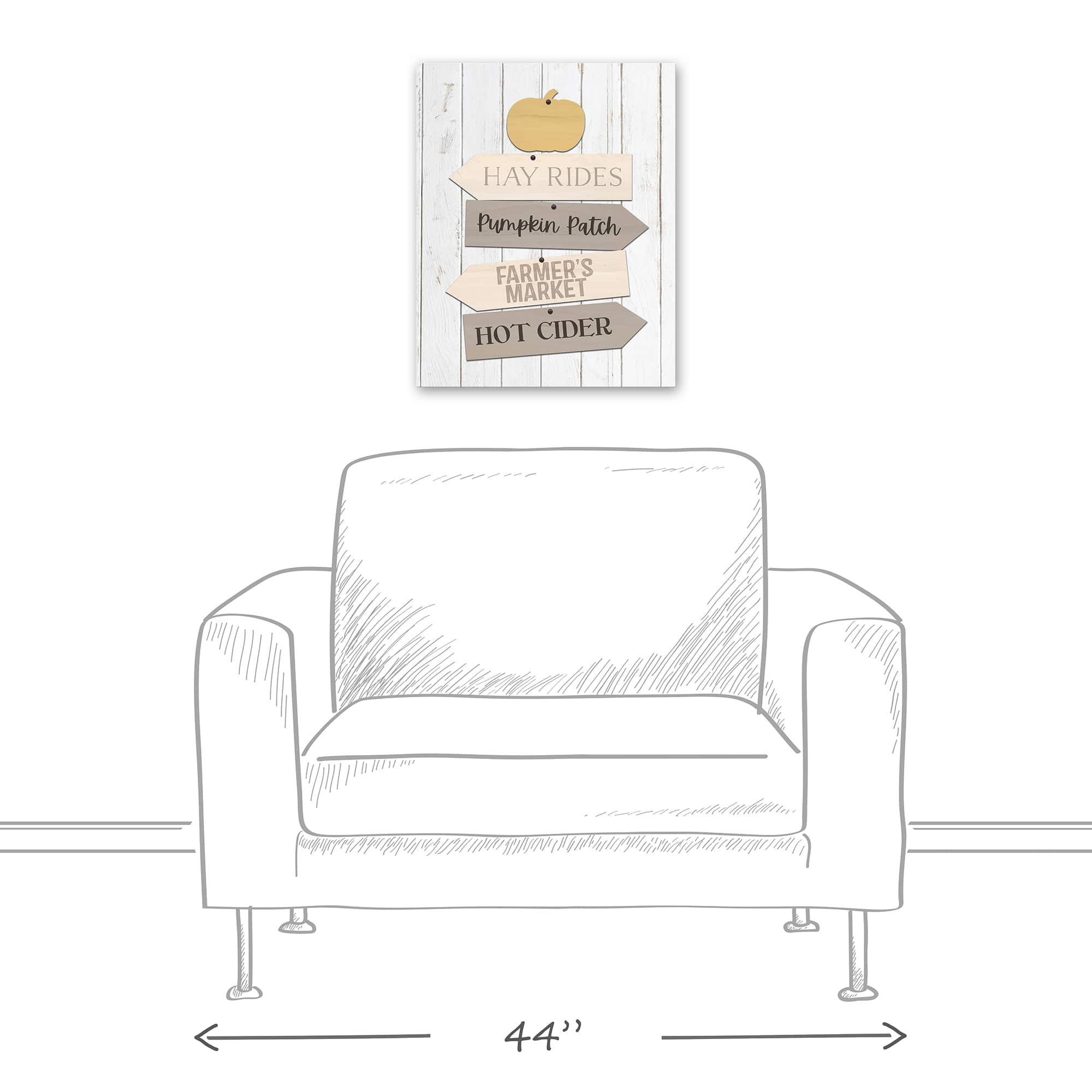 Fall Farmers Market Signs Canvas Wall Art