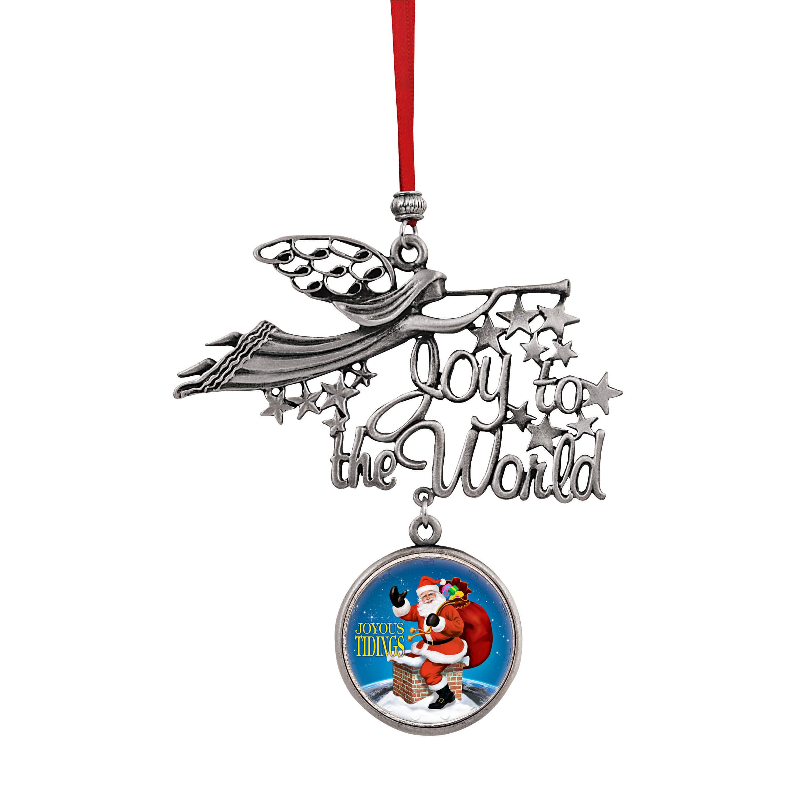 Joy to the World Santa Joyous Tidings JFK Half Dollar Ornament