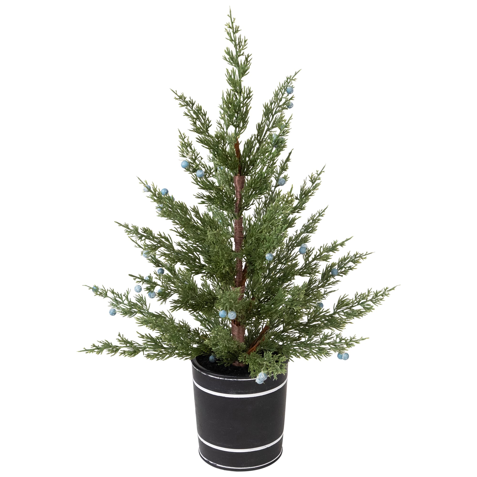 Northlight 23" Unlit Pine & Juniper Berry Artificial Potted Christmas Tree