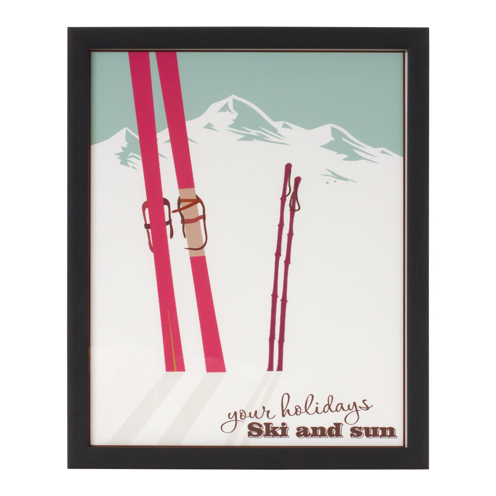 Melrose 10" x 12" Ski & Sun Framed Wall Décor