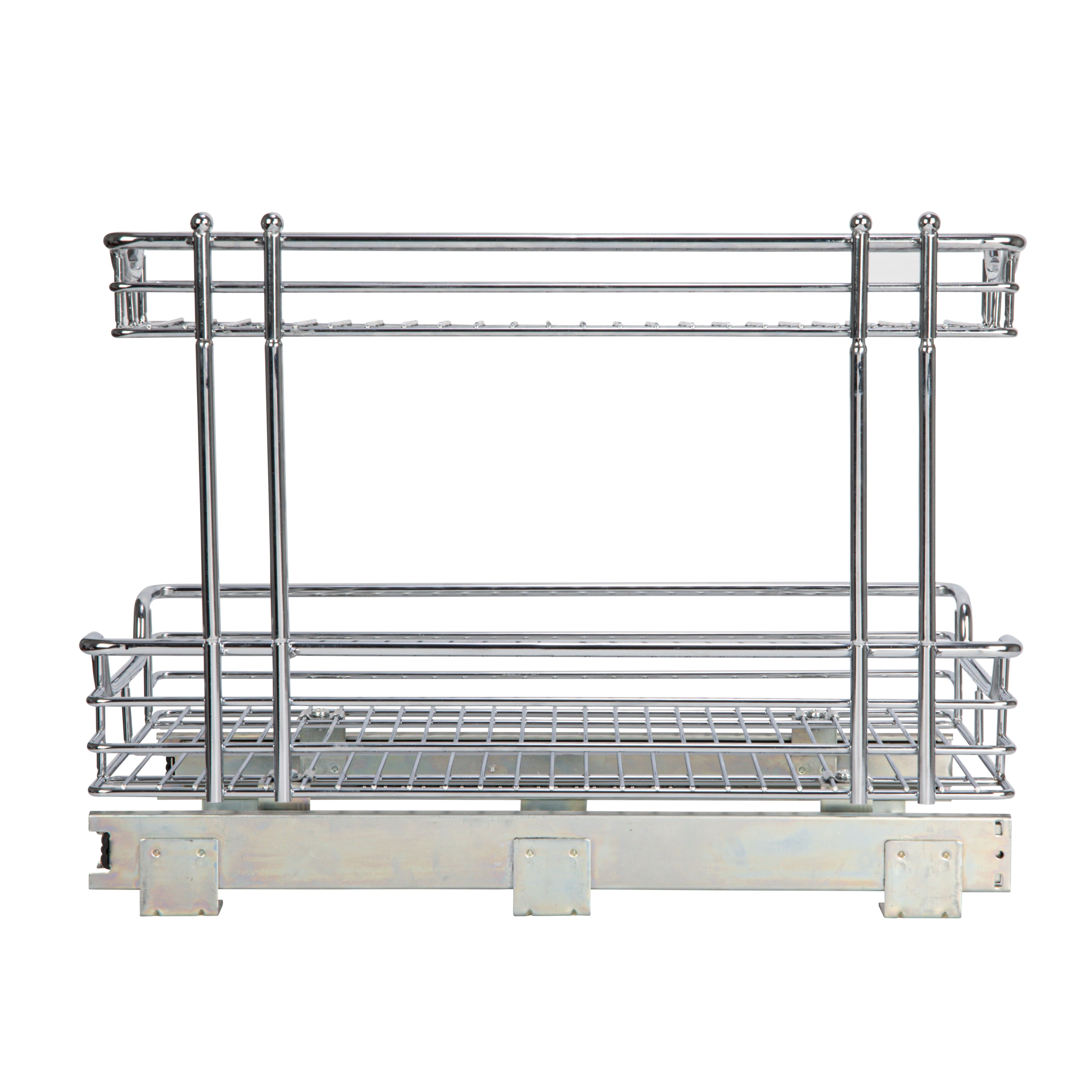 Household Essentials Glidez Chrome 2-Tier Cabinet Organizer