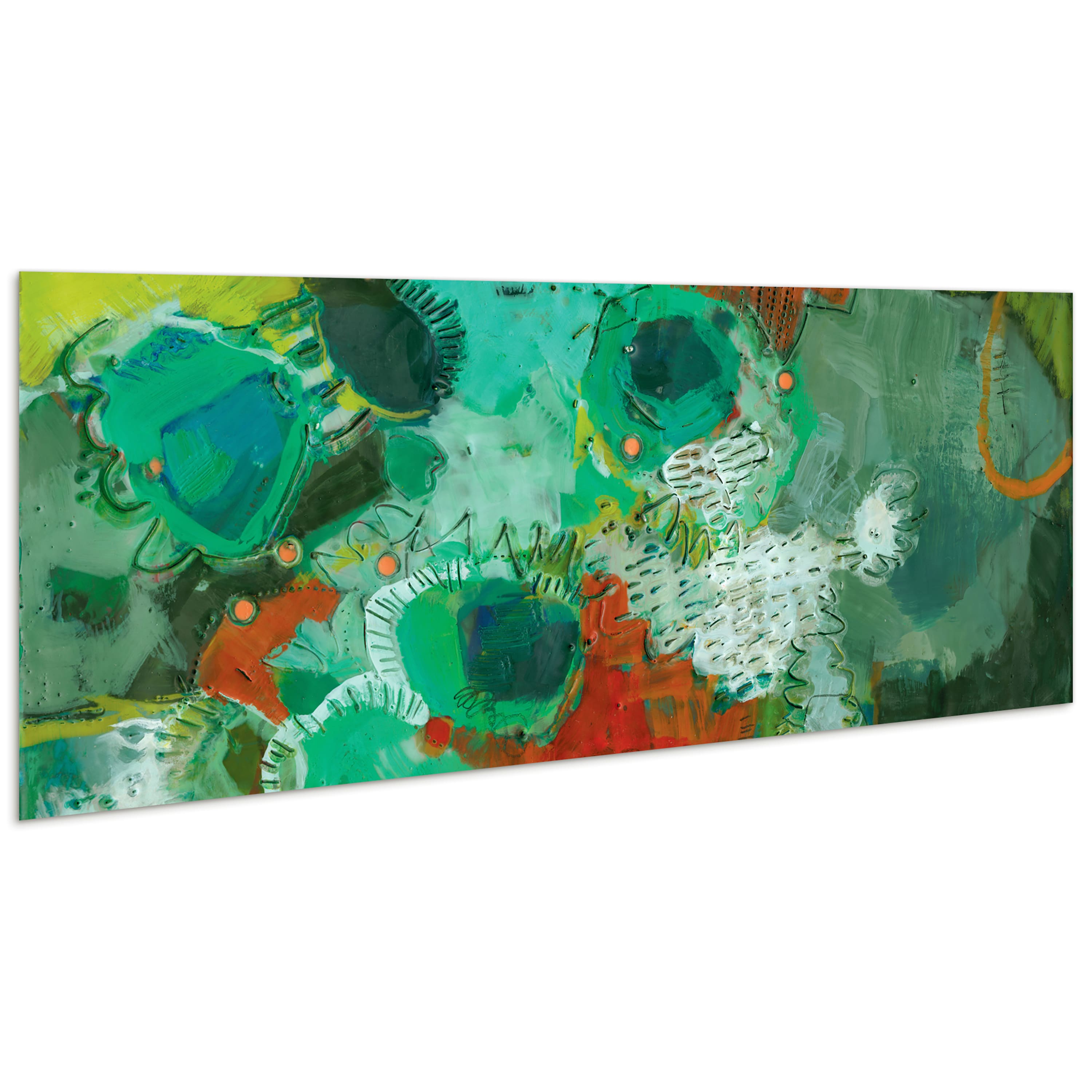 Empire Art Direct 63" x 24" Lolly II Frameless Free Floating Reverse Tempered Art Glass Wall Art