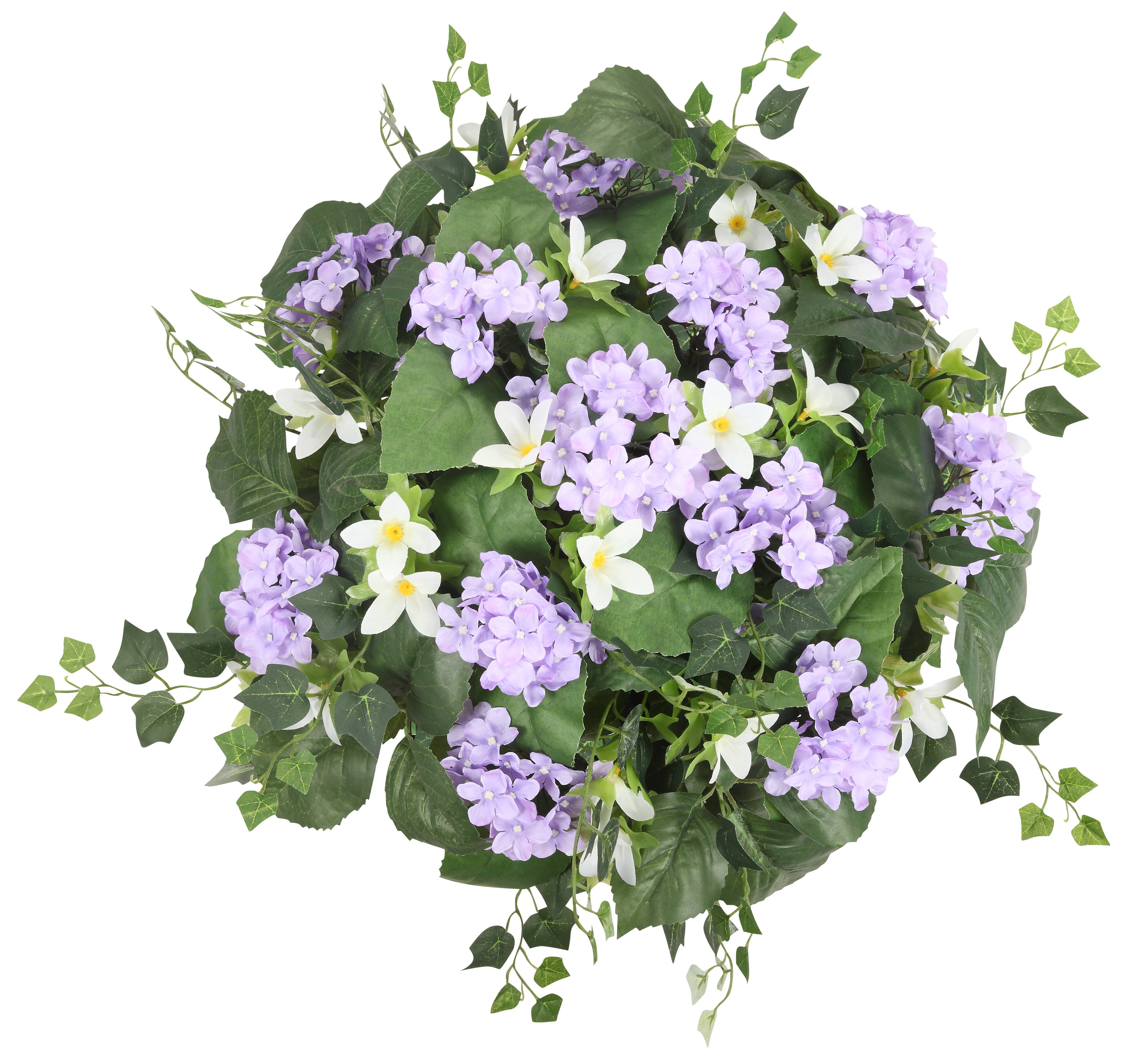 Haute Decor 22" Purple Wild Hydrangea Urn Filler with Adjustable Height