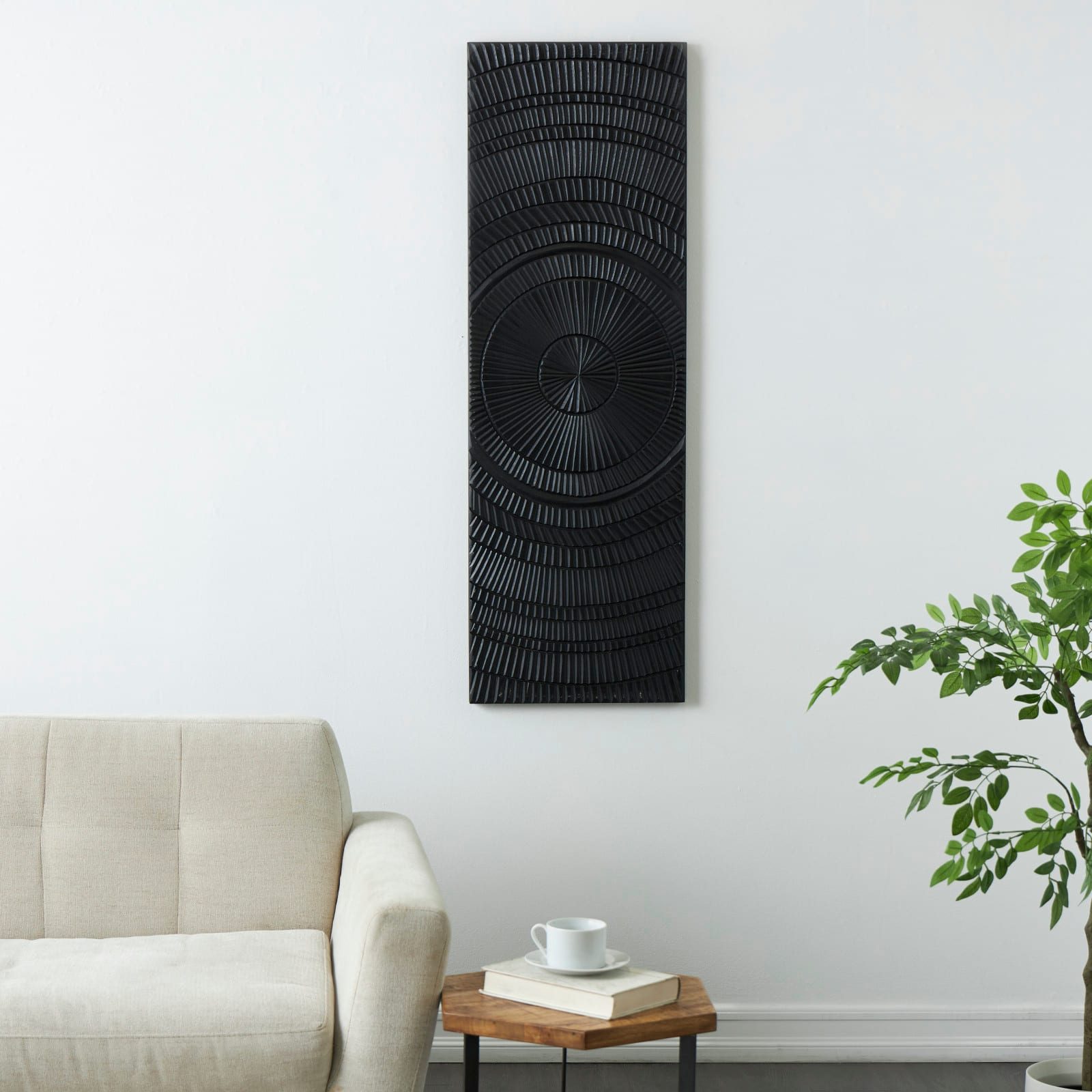 Black Radial Geometric Wall Décor