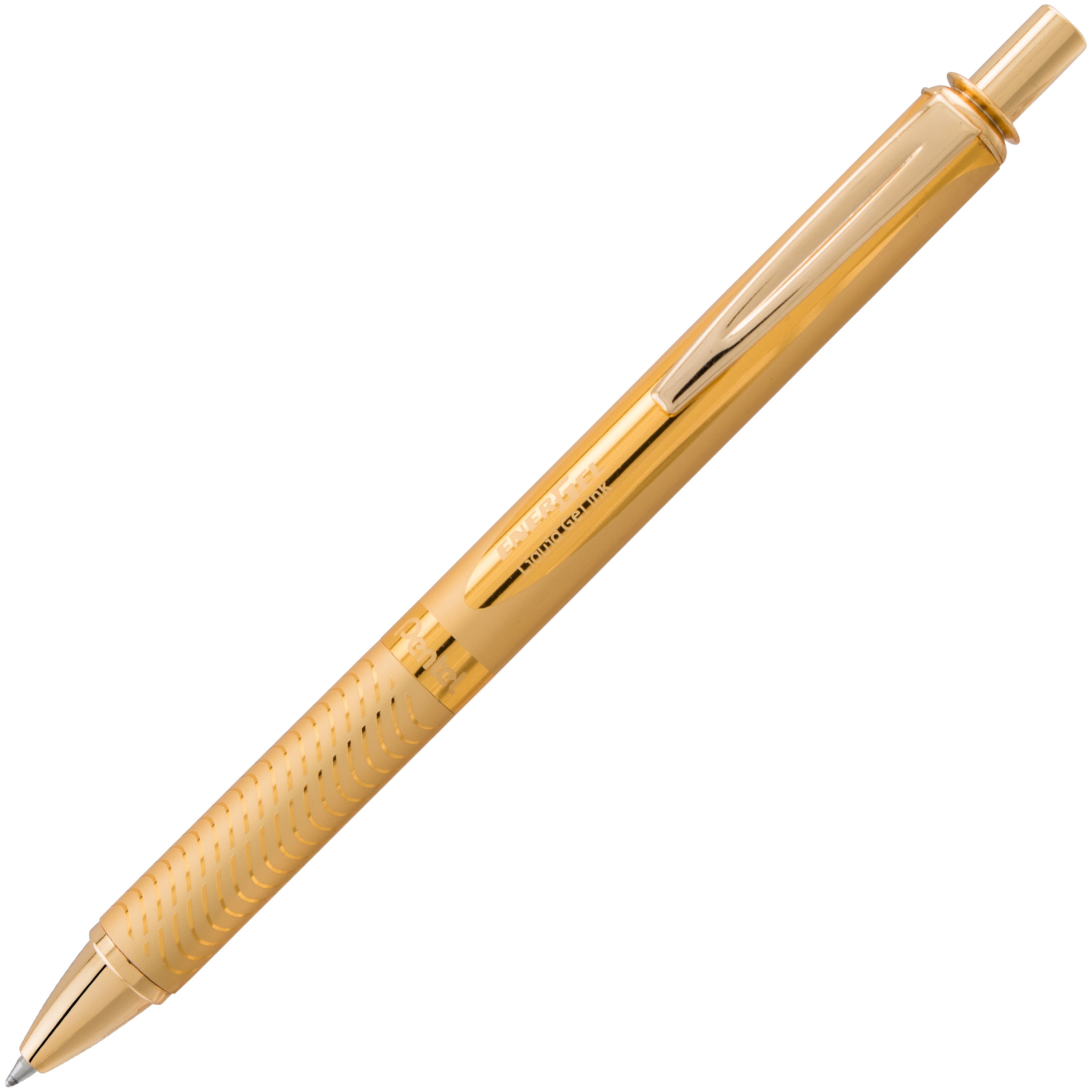 Pentel EnerGel® Gold Metal Barrel 0.7mm Black Ink Liquid Gel Pen