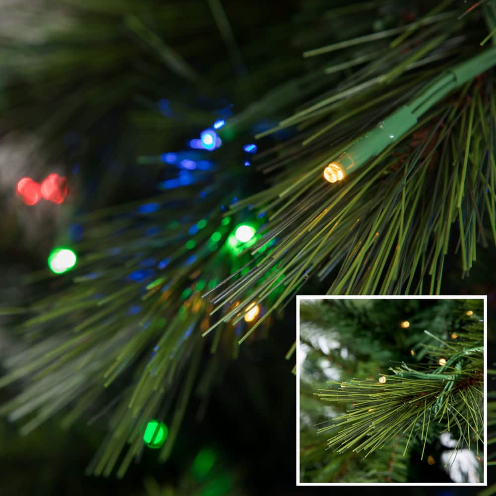 7.5ft. Pre-Lit Brighton Pine Artificial Christmas Tree, LED Color Changing Lights