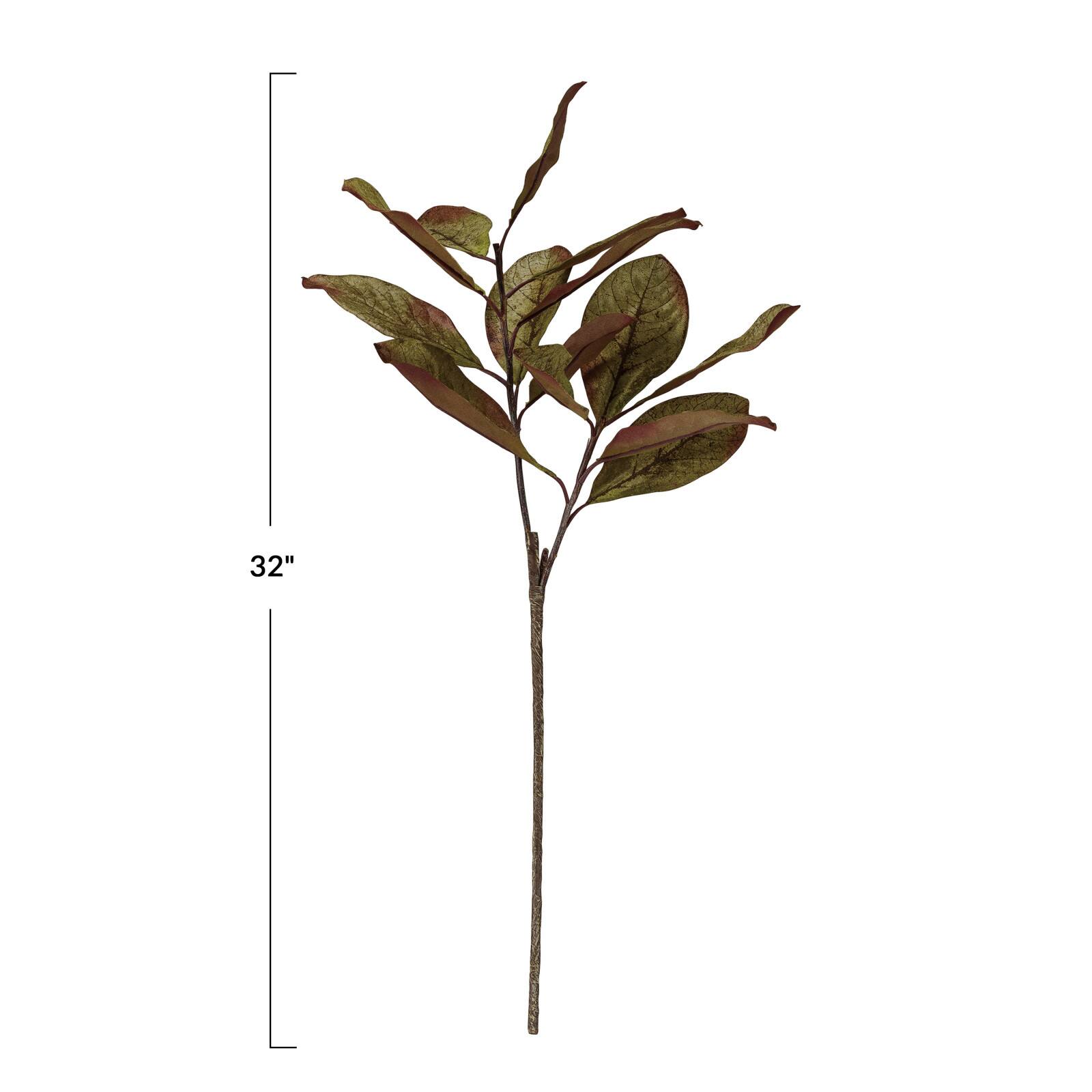 Hello Honey® 32" Green Faux Magnolia Leaf Branch Stem