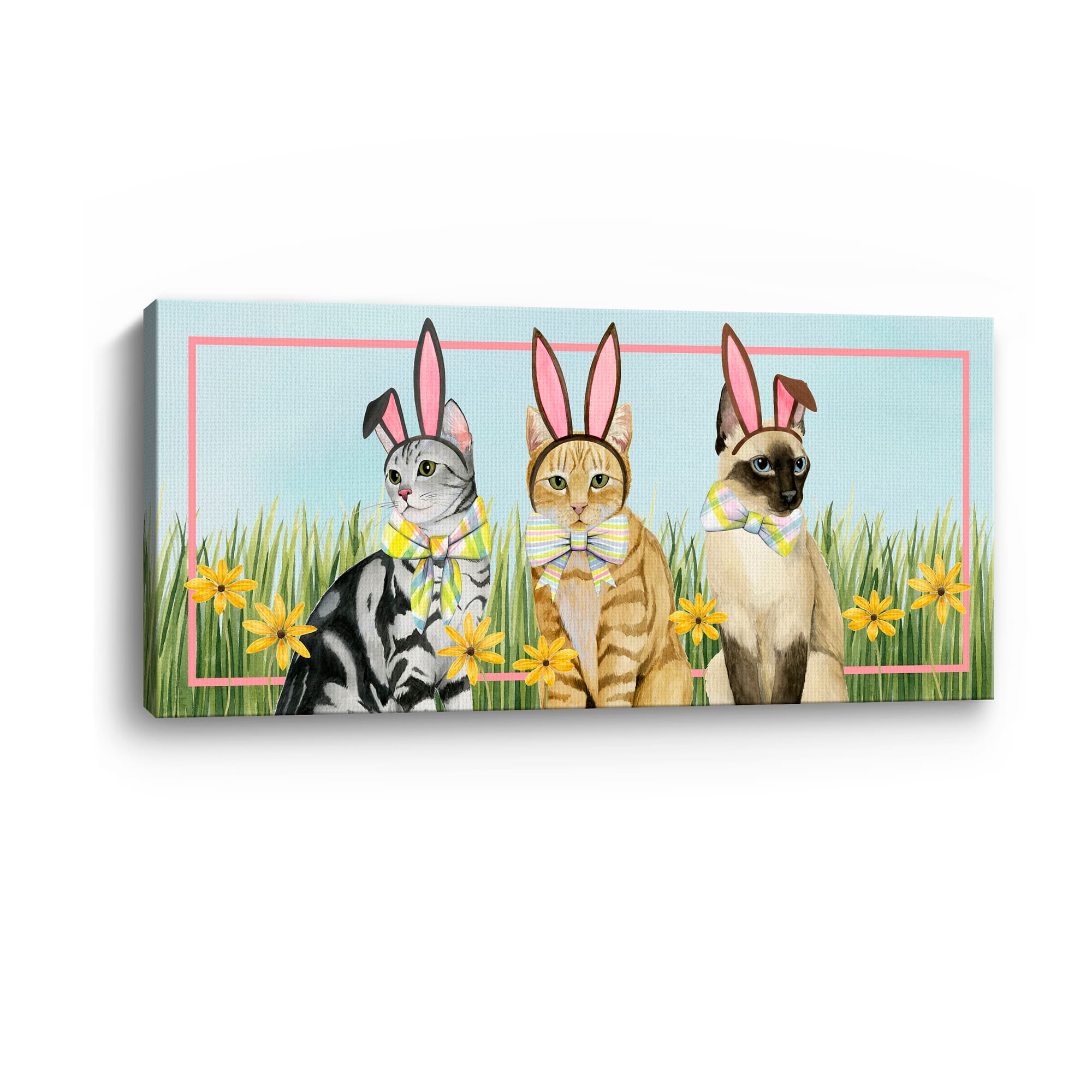 Lumaprints Easter Cats IV Canvas Giclée Art