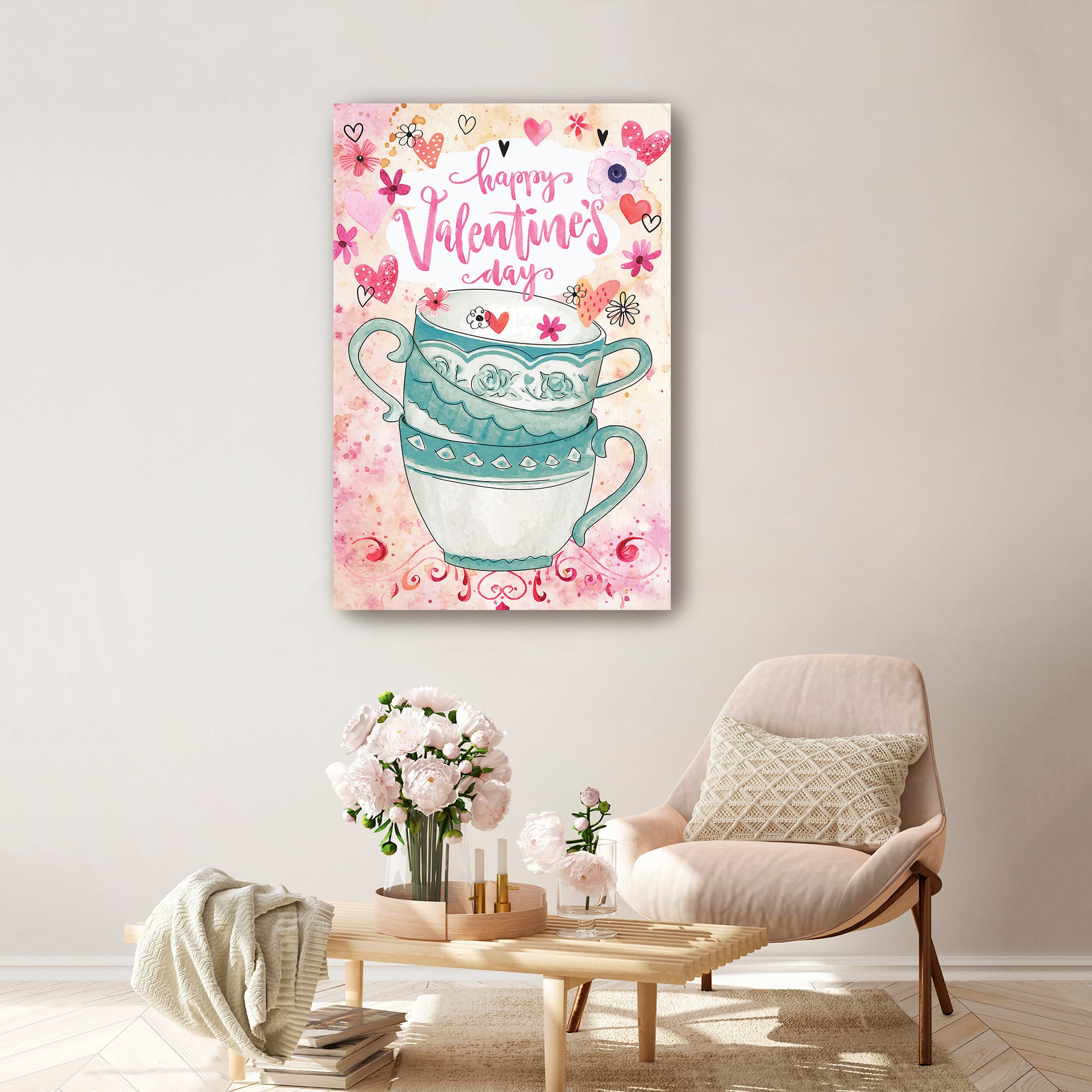Happy Valentine's Day Canvas Giclée Art