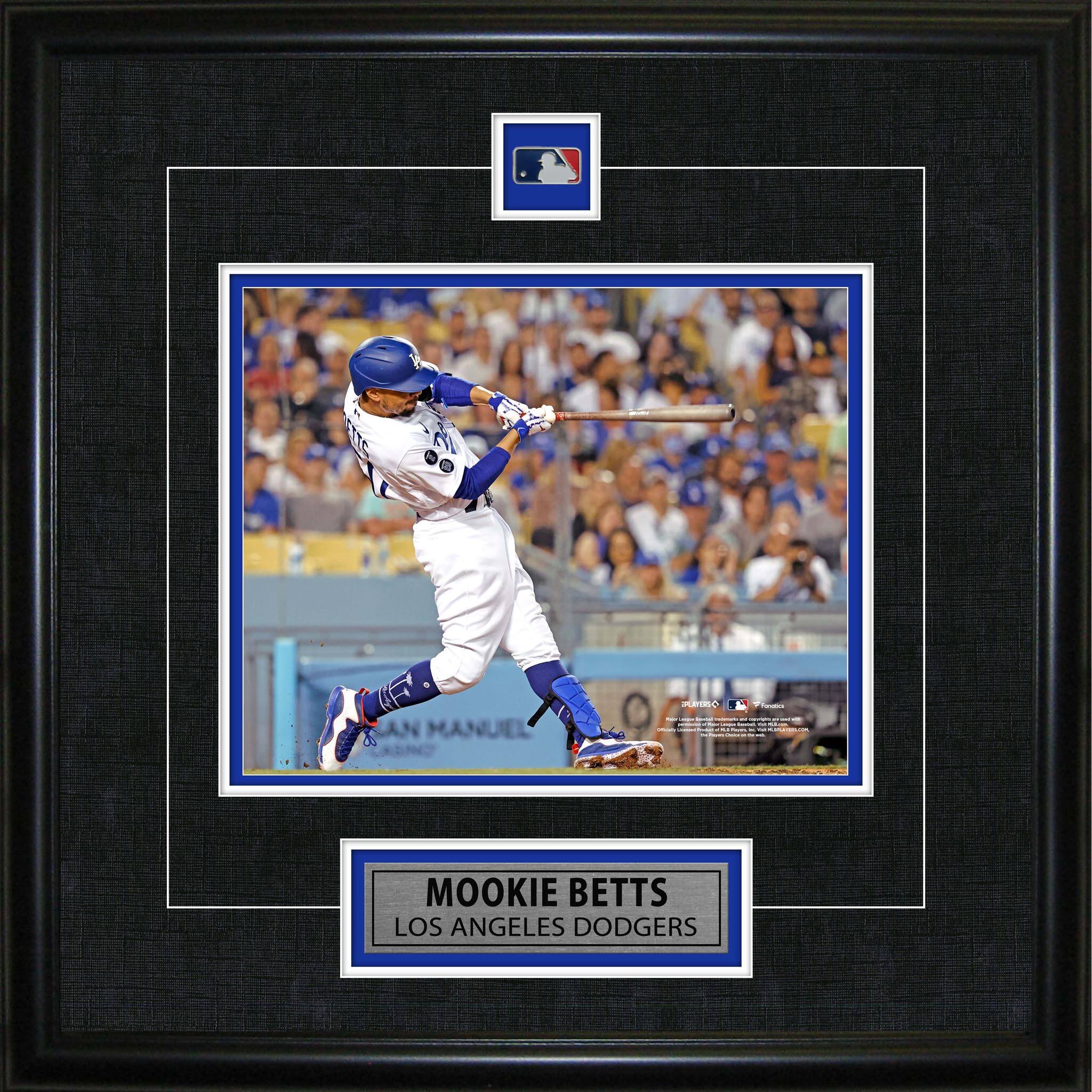 Mookie Betts Framed Pin & Plate Dodgers 18" x 18"
