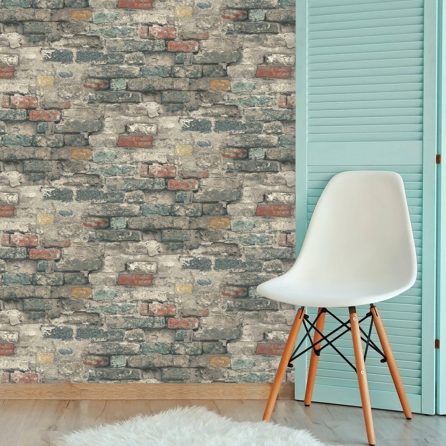 RoomMates Brick Alley Peel & Stick Wallpaper