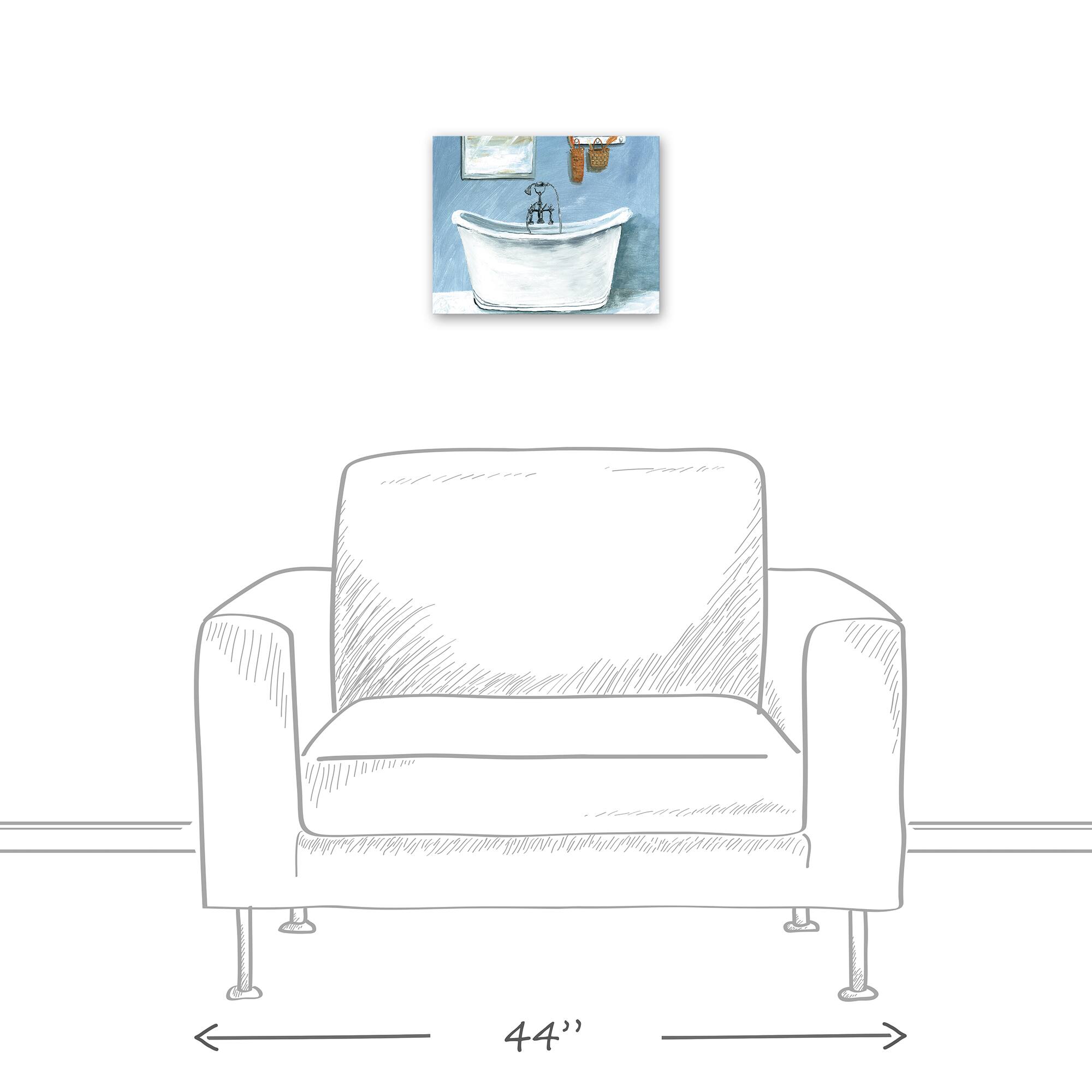 Calm Bathtub 14" x 11" Canvas Wall Art