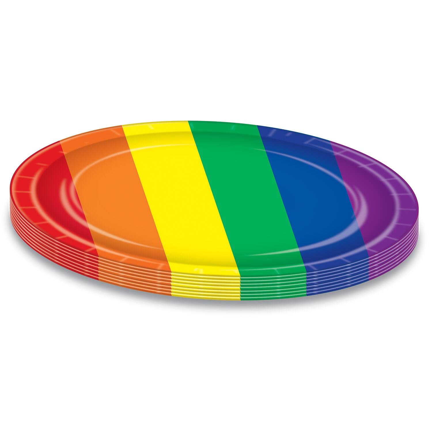 Beistle Rainbow Paper Plates