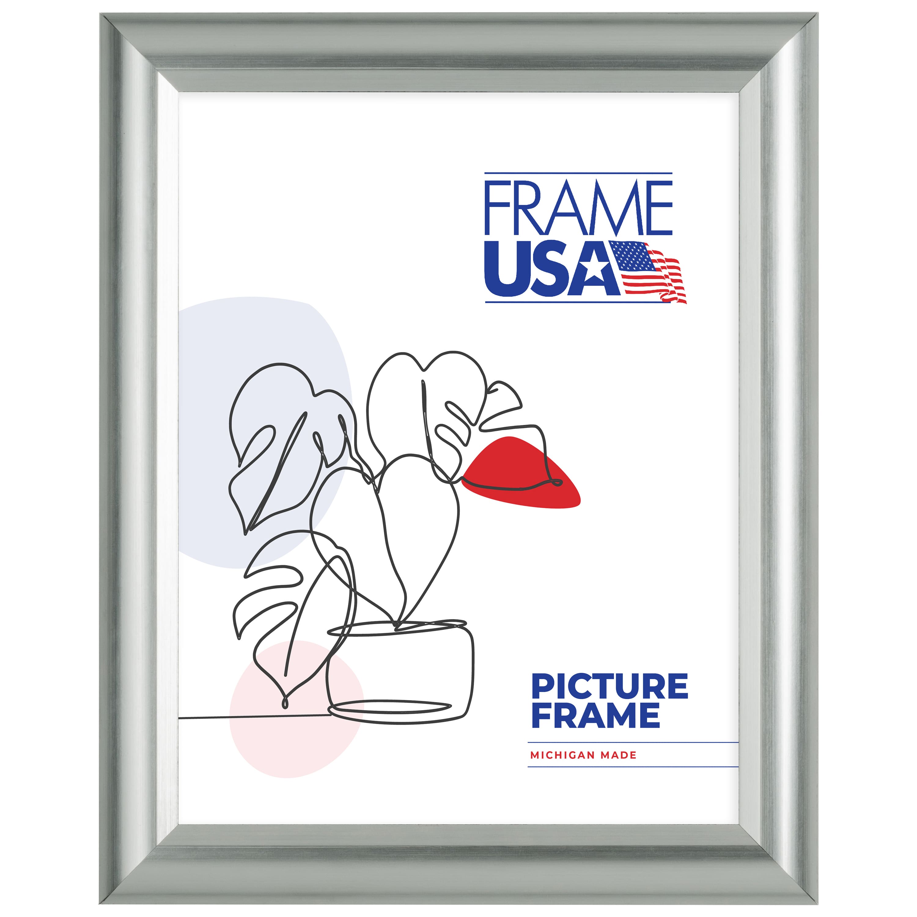 Frame USA Deluxe Poster Silver Single Image Picture Frame