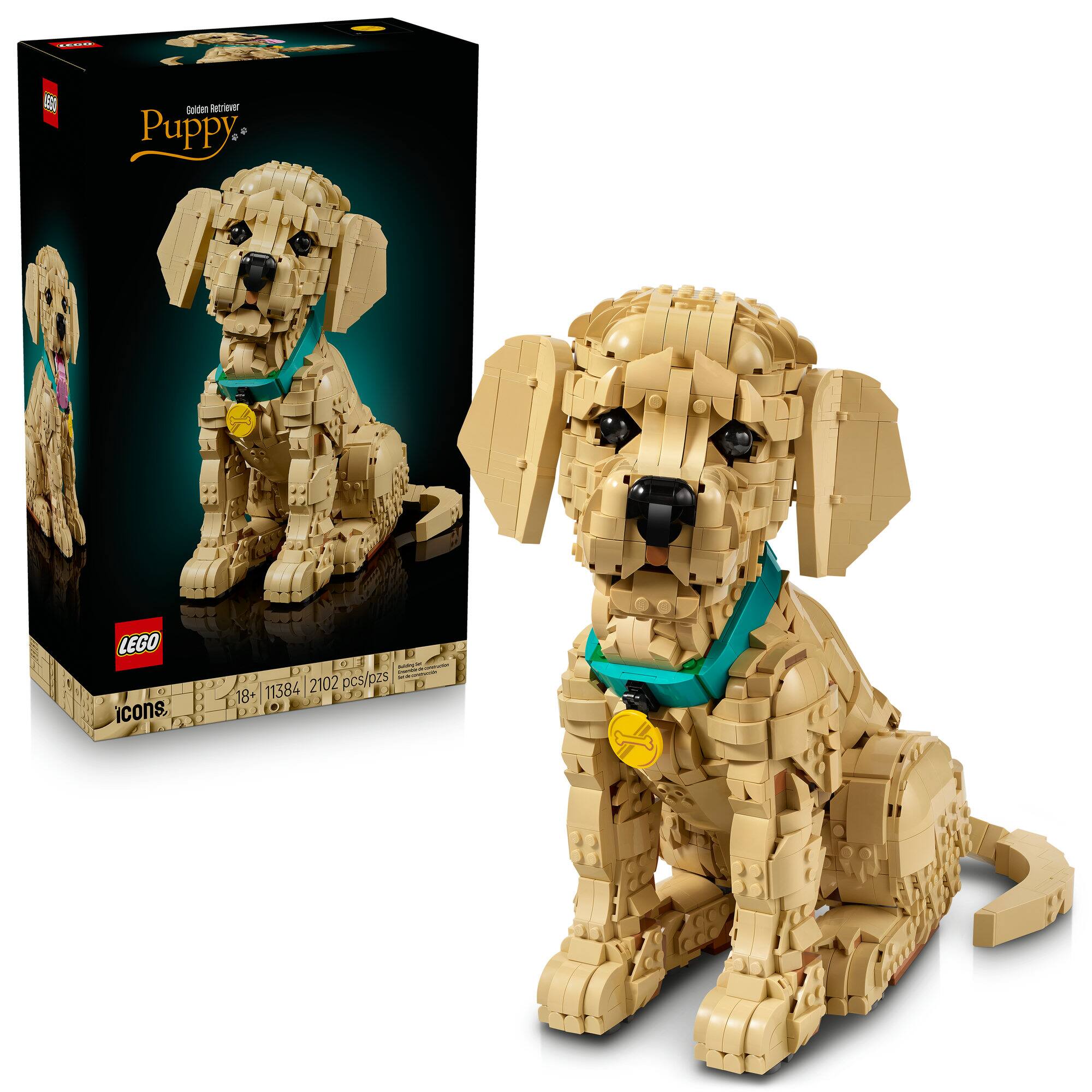 LEGO® Golden Retriever Puppy Icons Building Kit 11384