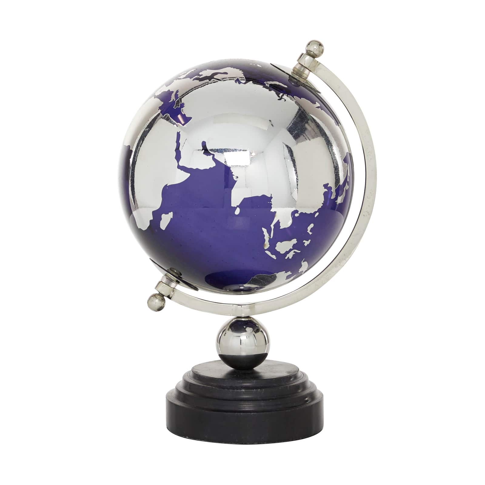 13" Blue Ceramic Coastal Globe