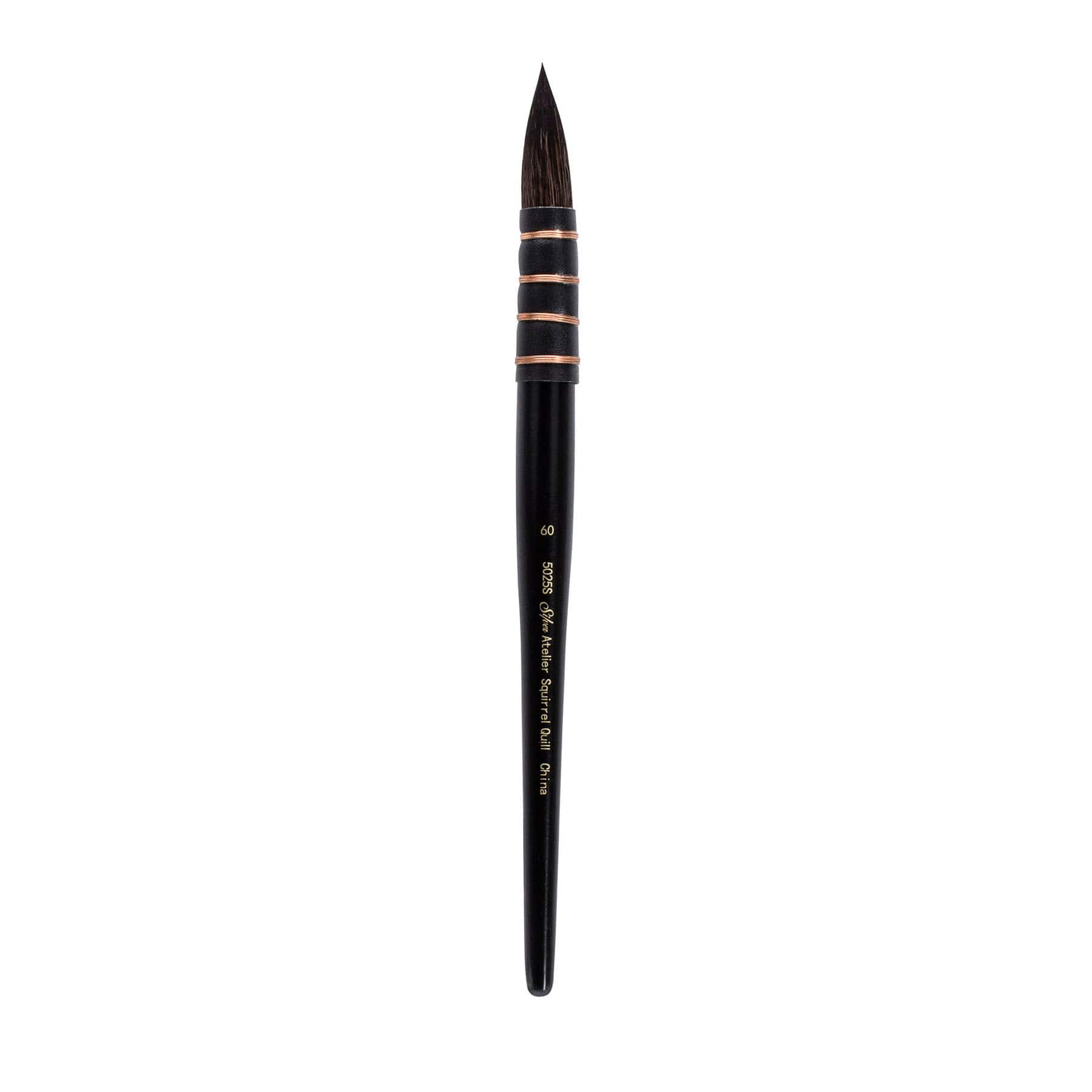 Silver Brush Limited Silver Atelier™ Series 5025S Size 60 Short Handle Squirrel Blend Quill Round Brush